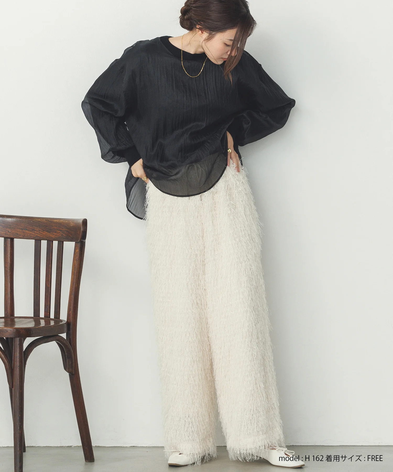 カットジャガード イージーパンツ