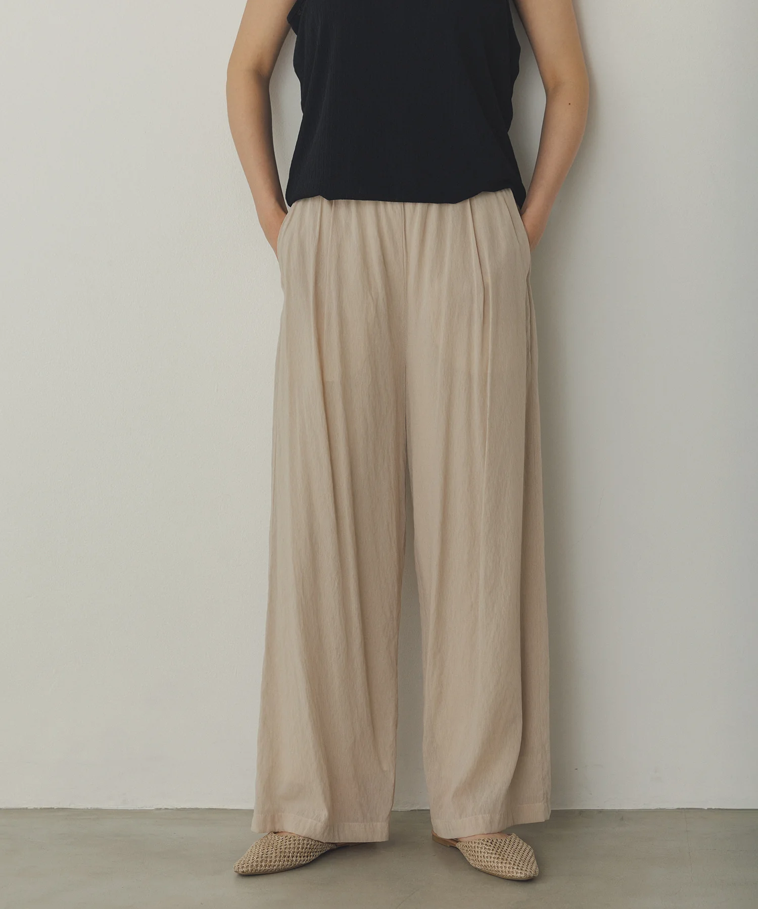 シアー ストレートパンツ