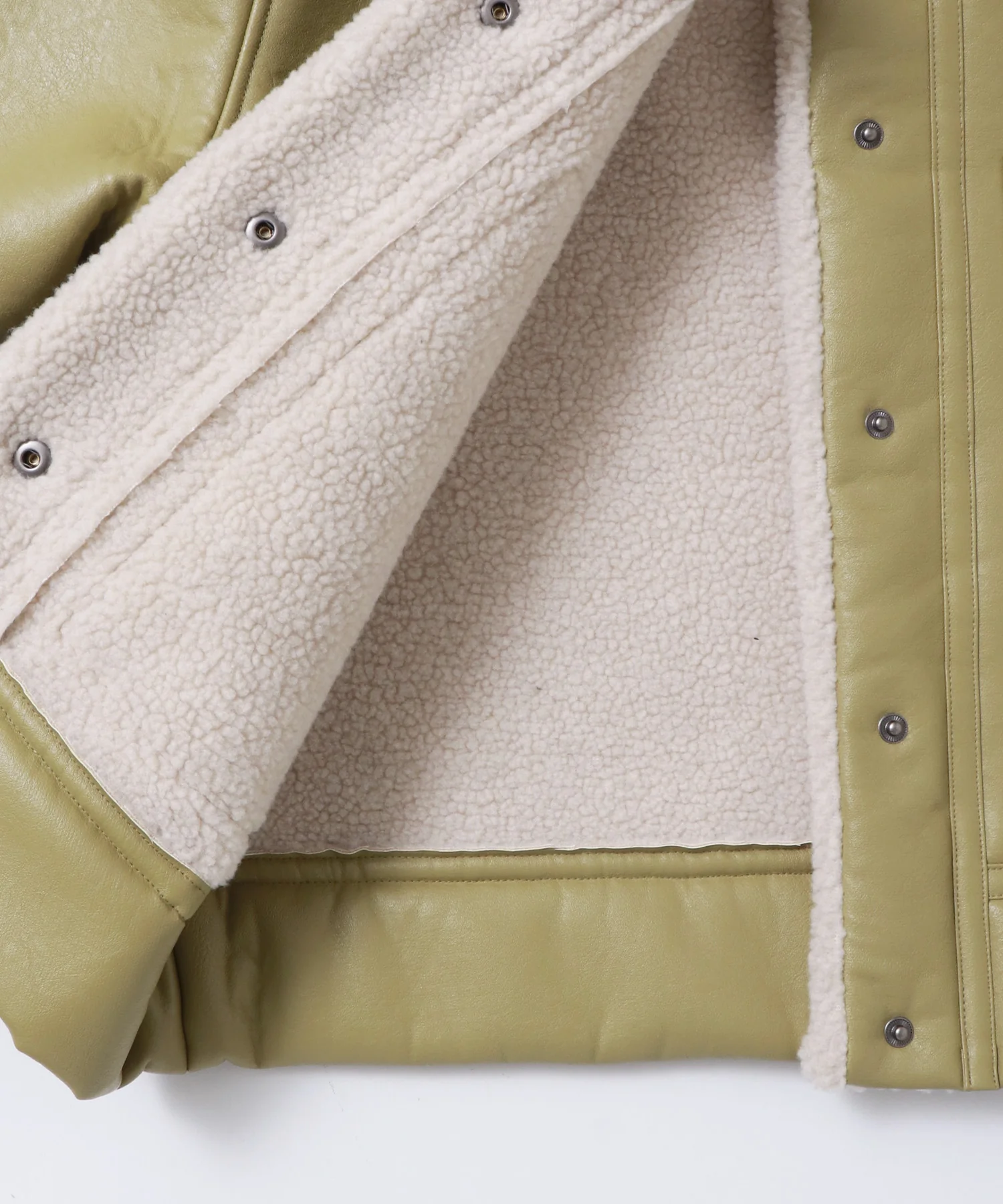 フェイクレザー×ボア ブルゾン