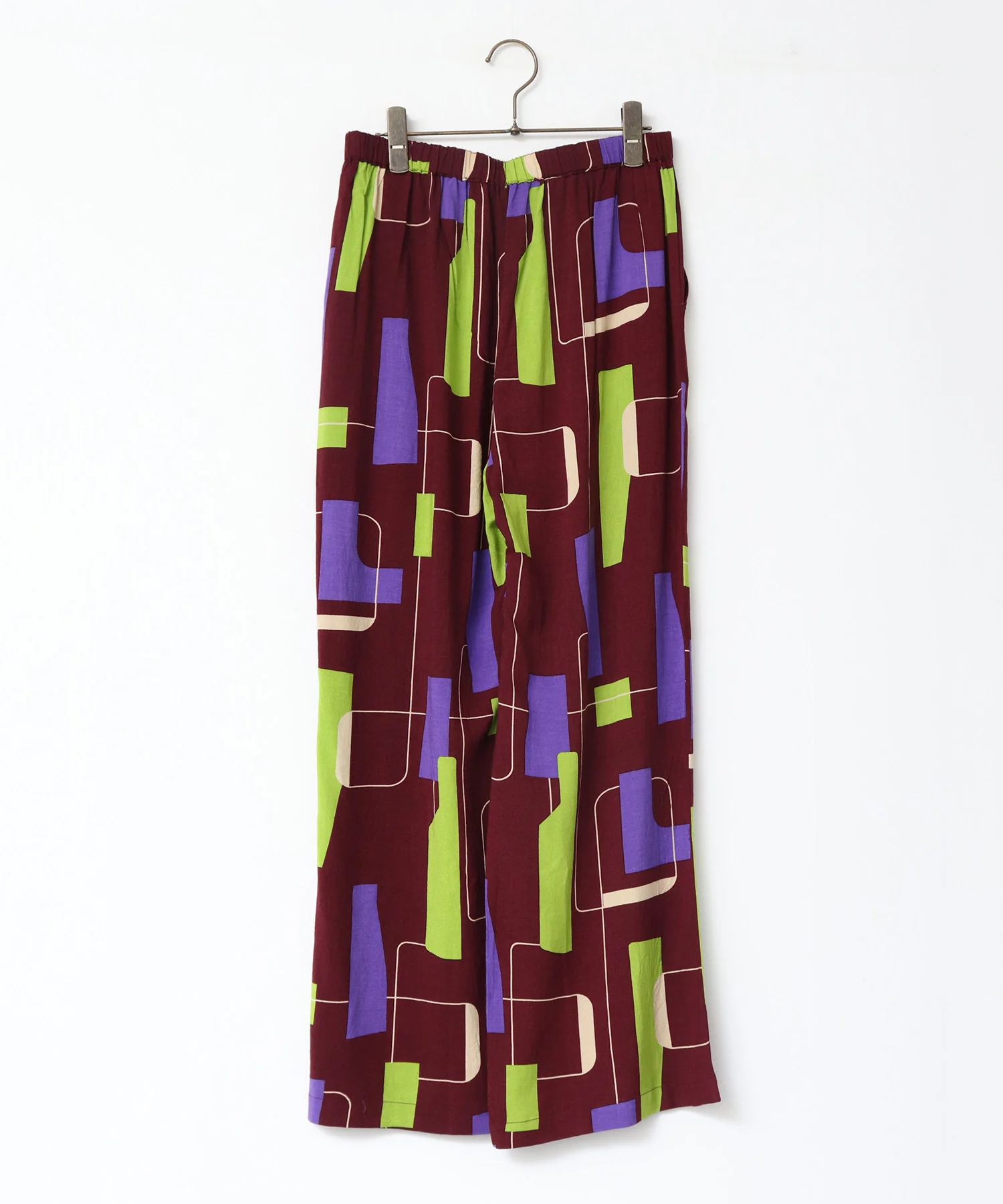 レーヨン スラブプリント イージーパンツ