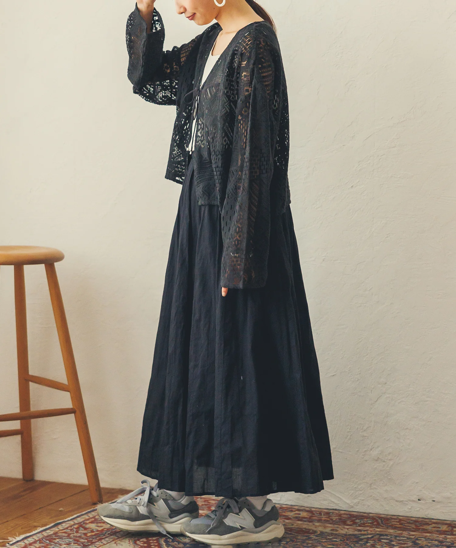 ドビーストライプフレアスカート