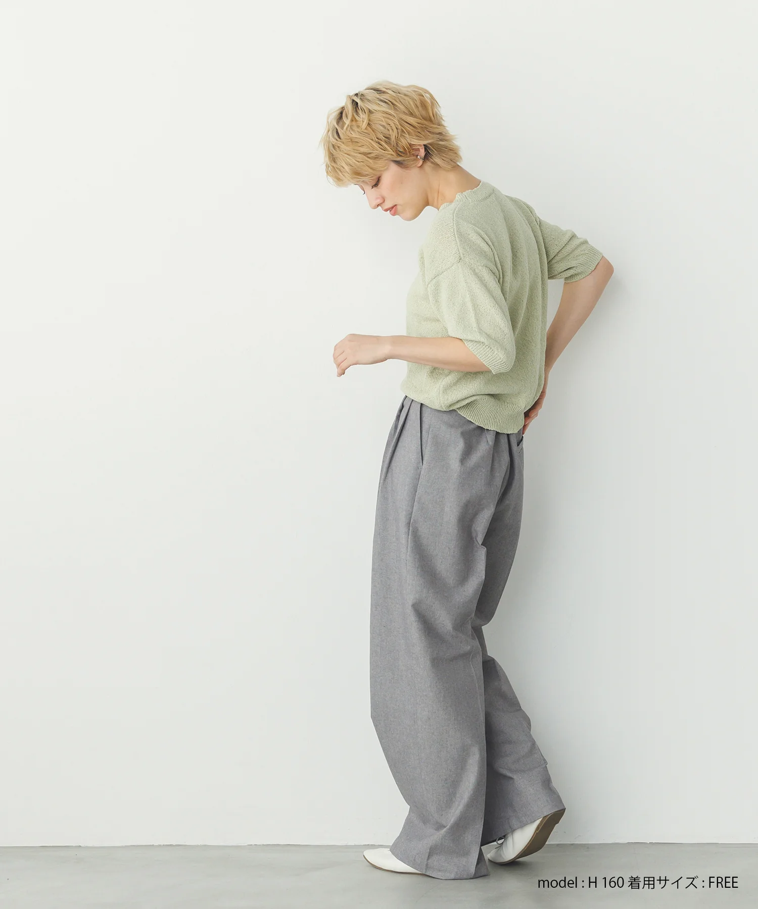 【別注】ハーフスリーブ サマーニット