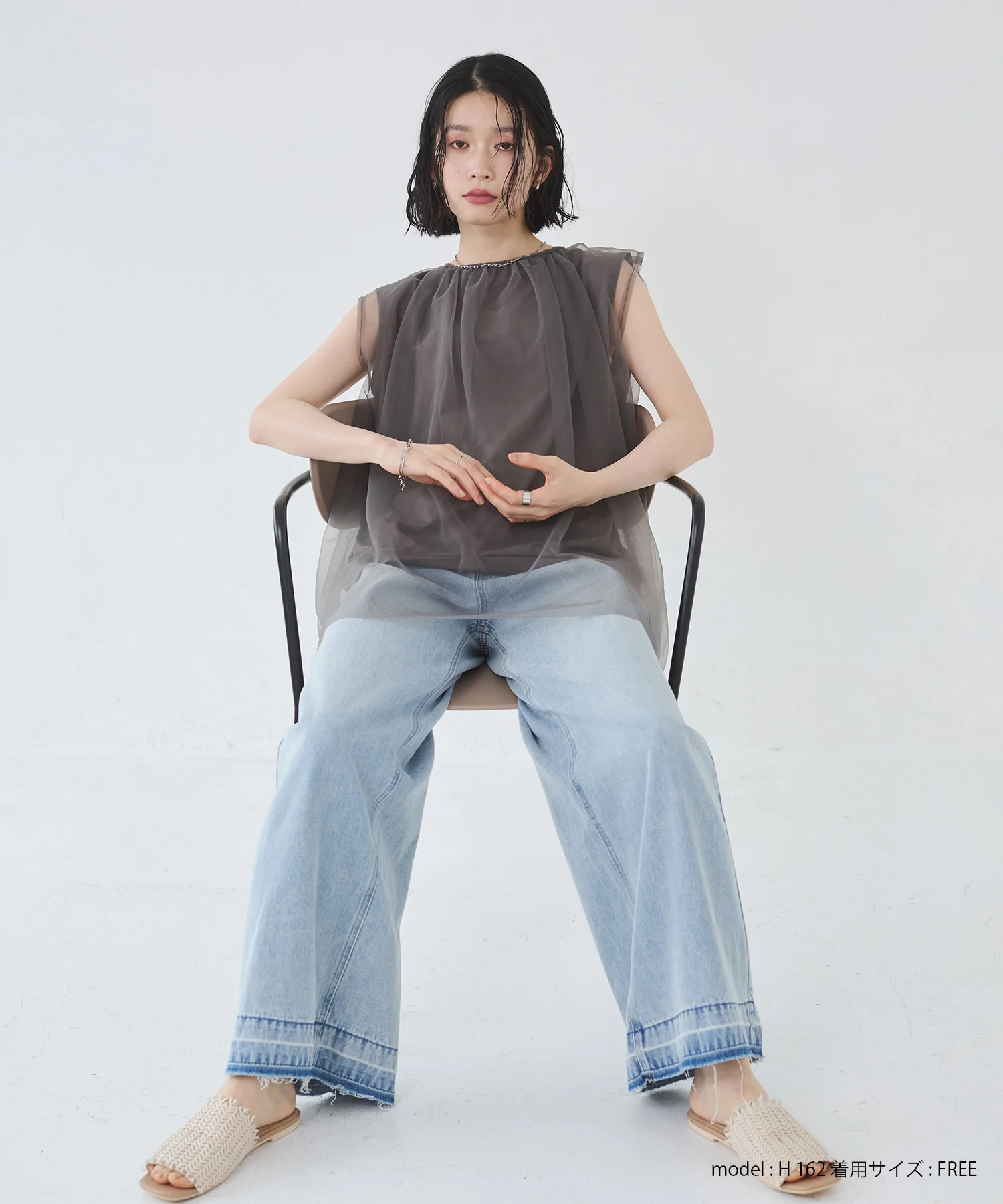 オーバーダイ デニムバギーパンツ