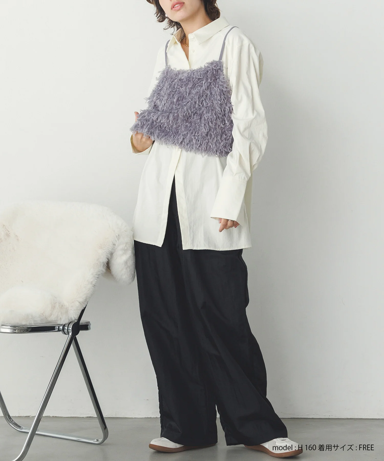 ナイロンツイル タックパンツ