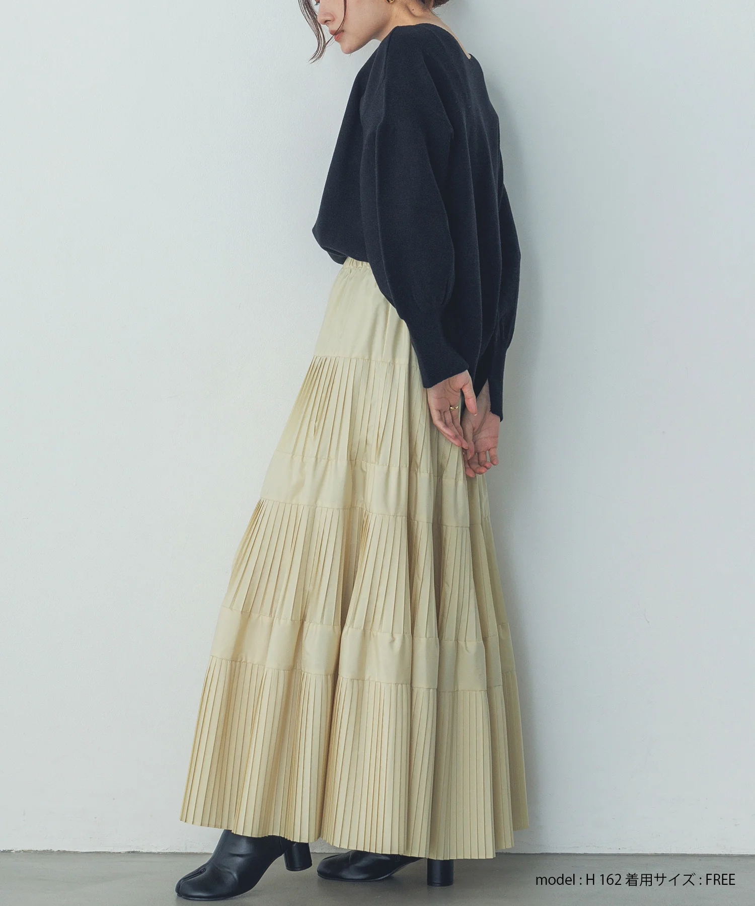 【新色追加】プリーツティアードスカート