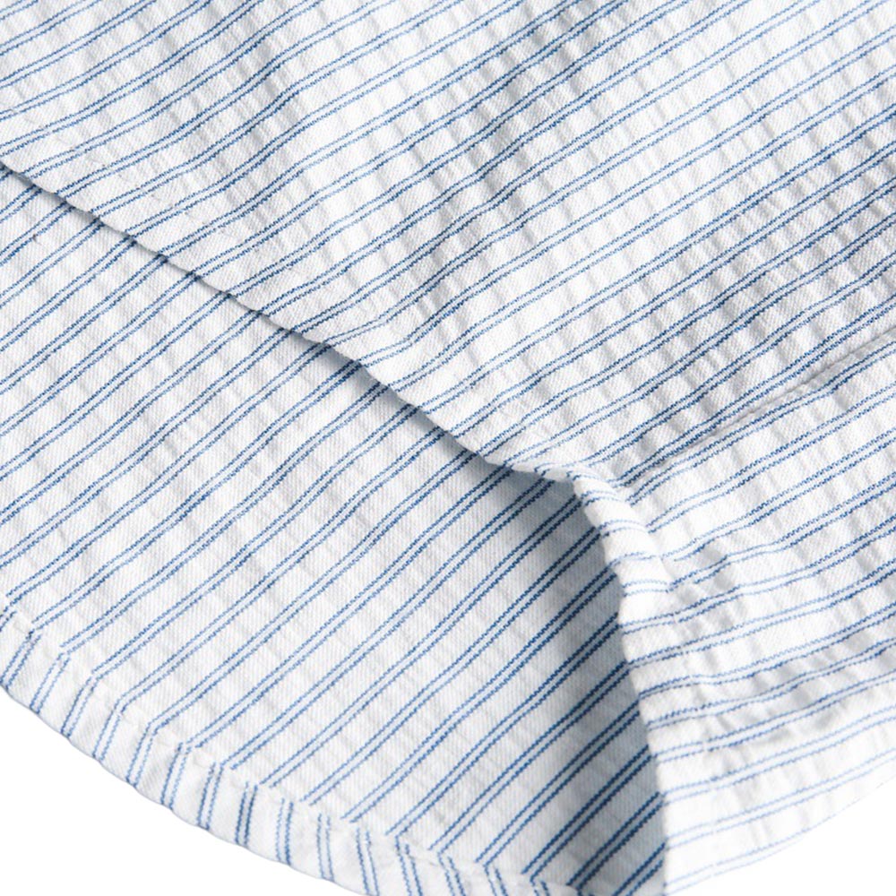 アメカジ　ストライプベースボールシャツ半袖