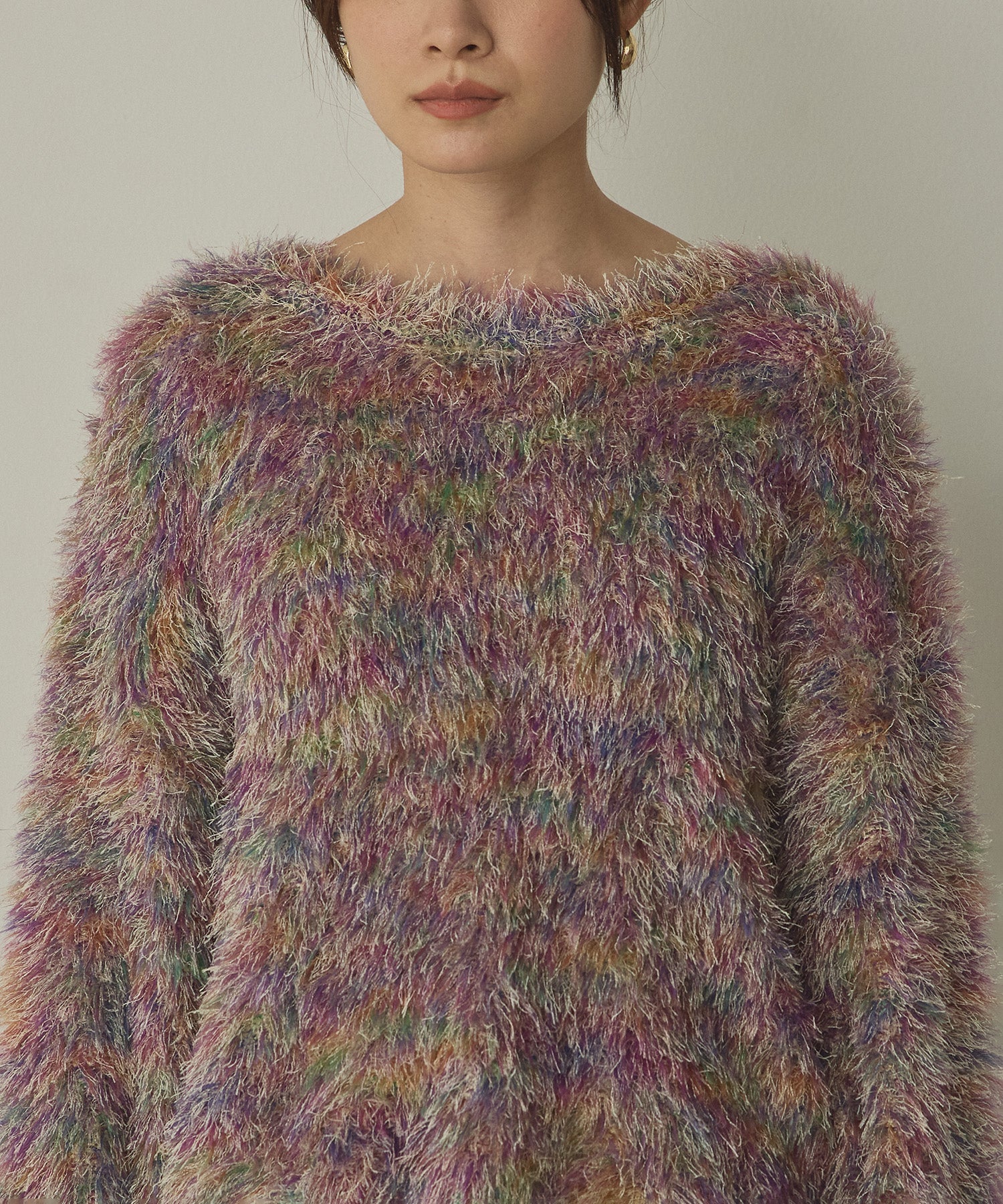 ミックス シャギーニット