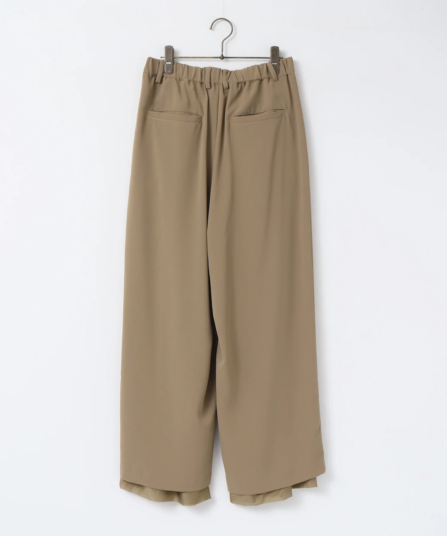 ポリツイル シアーワイドストレートパンツ