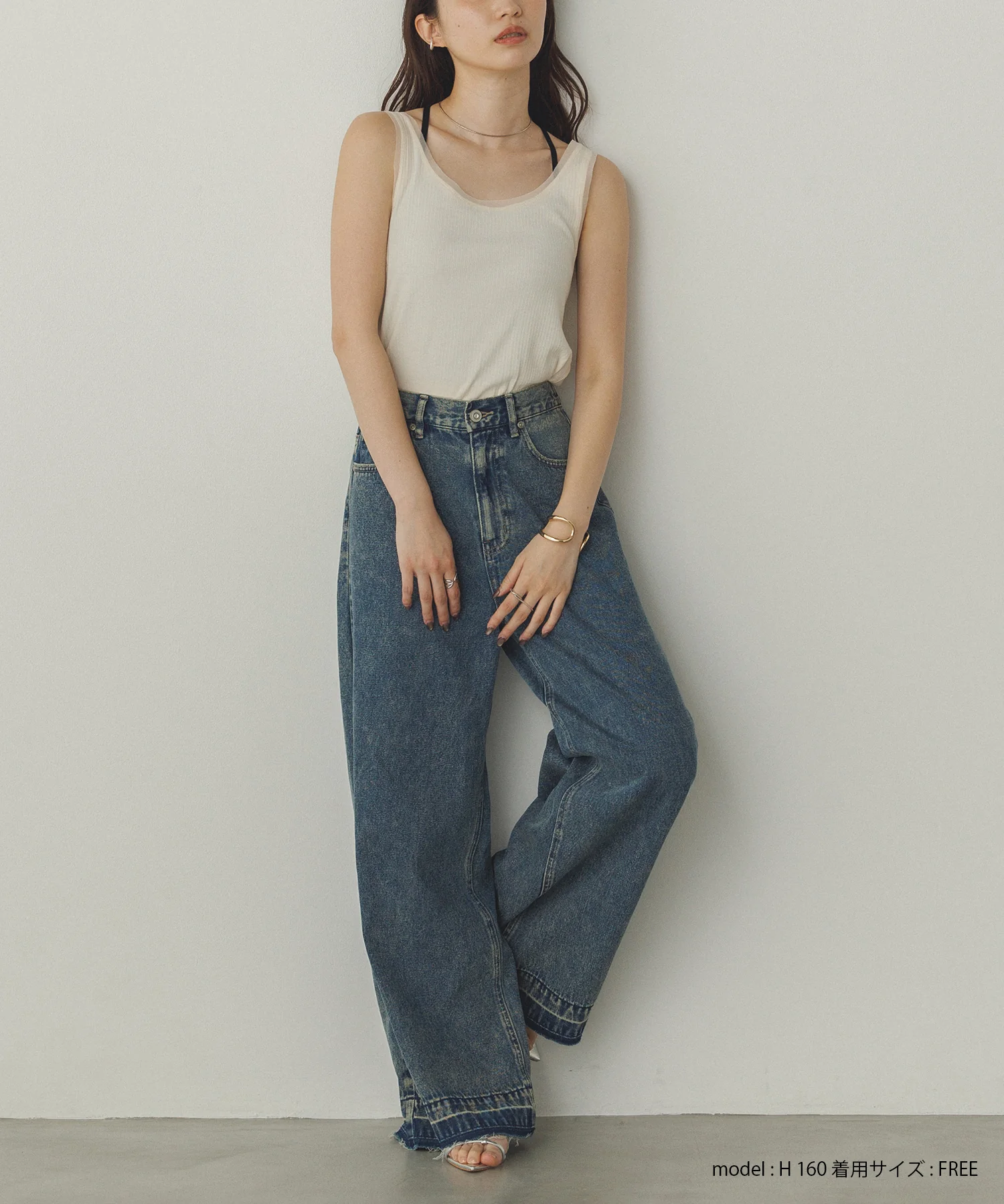 オーバーダイ デニムバギーパンツ