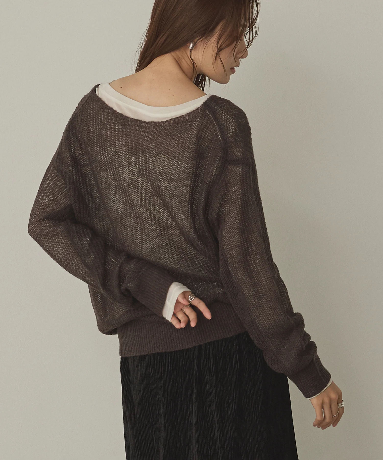 アルパカニット ロゴシアートップス