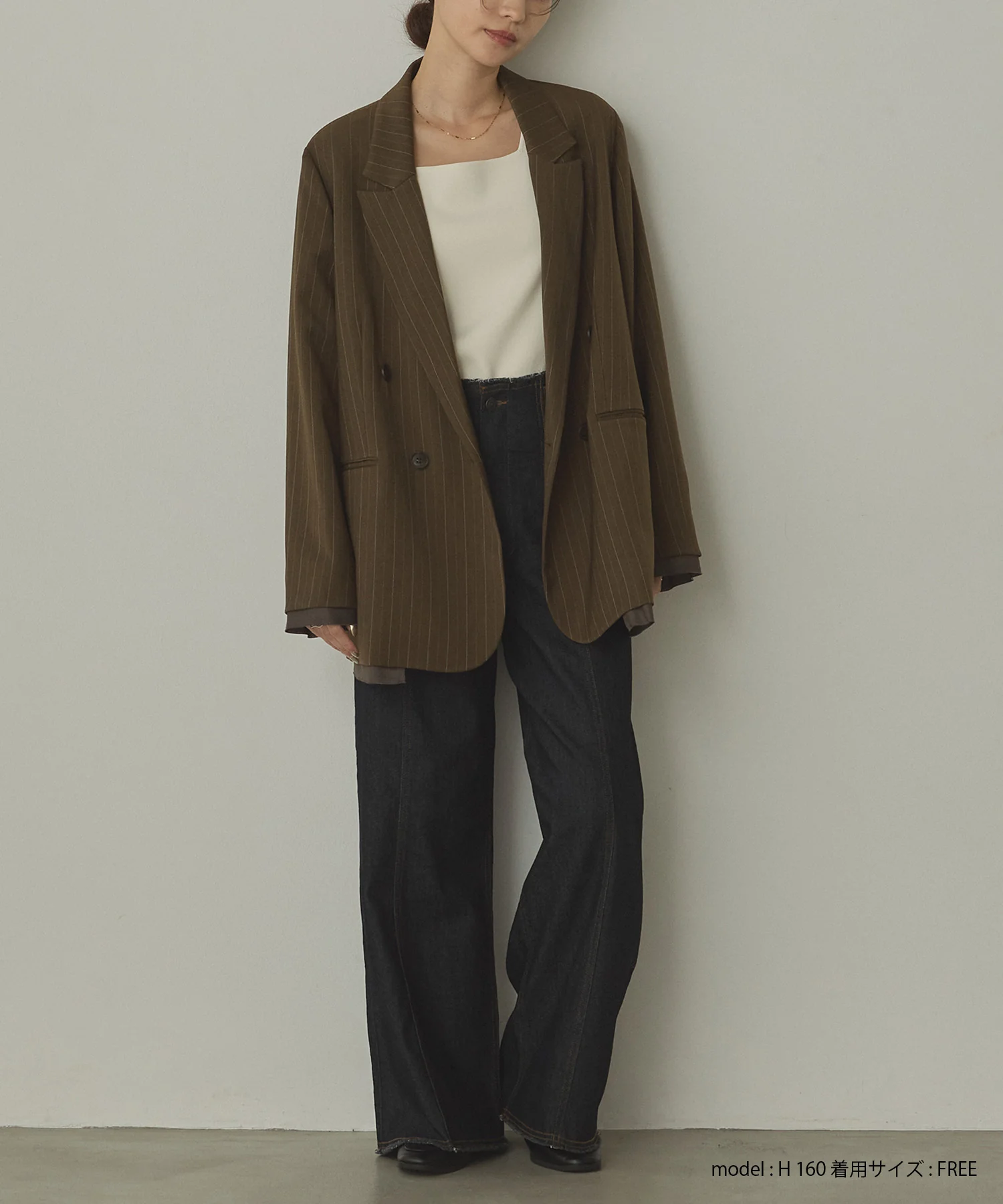 ストライプ ダブルジャケット