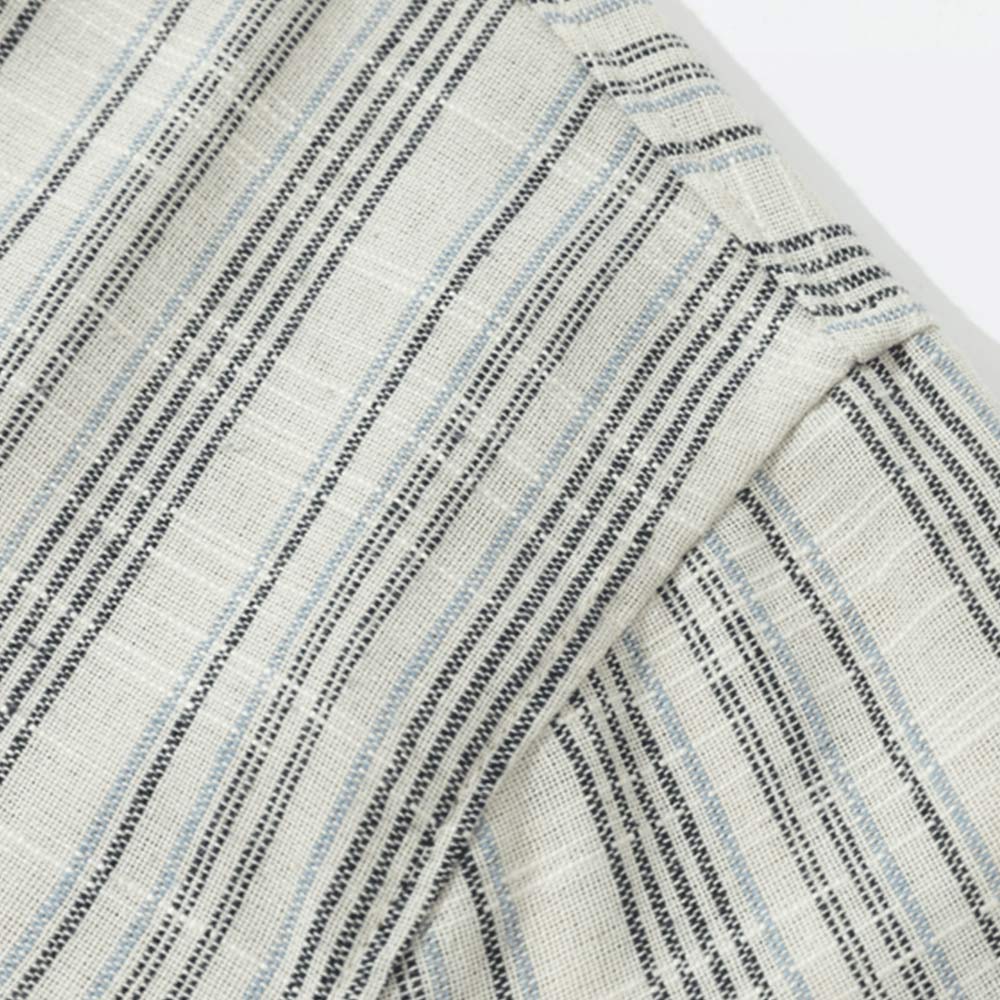 リネン調　伝統「縞模様」長袖シャツ