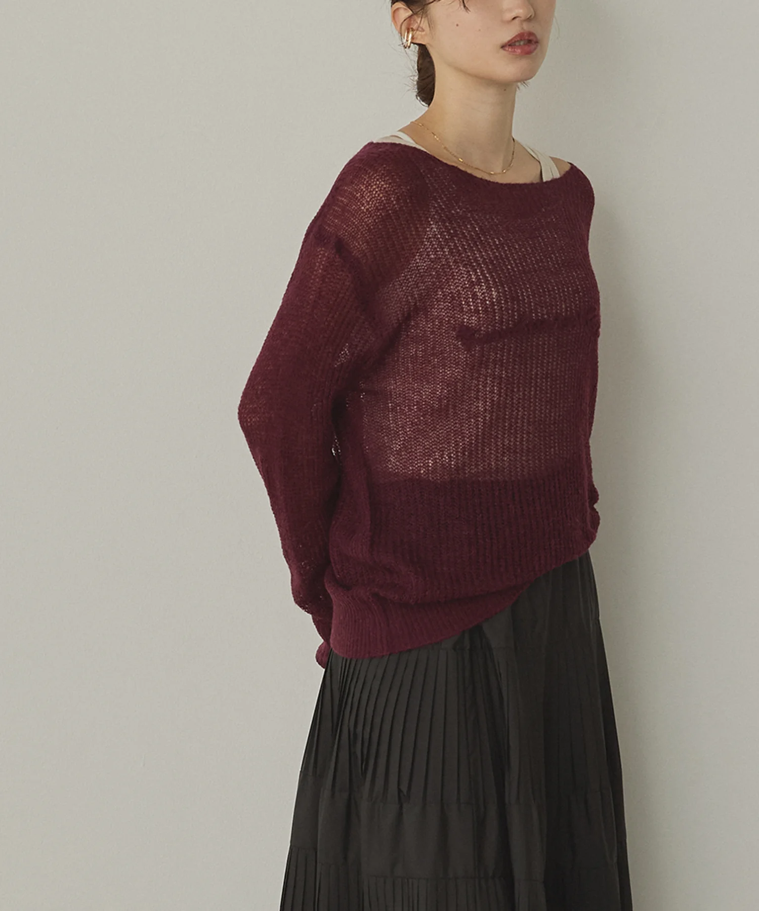 アルパカニット ロゴシアートップス