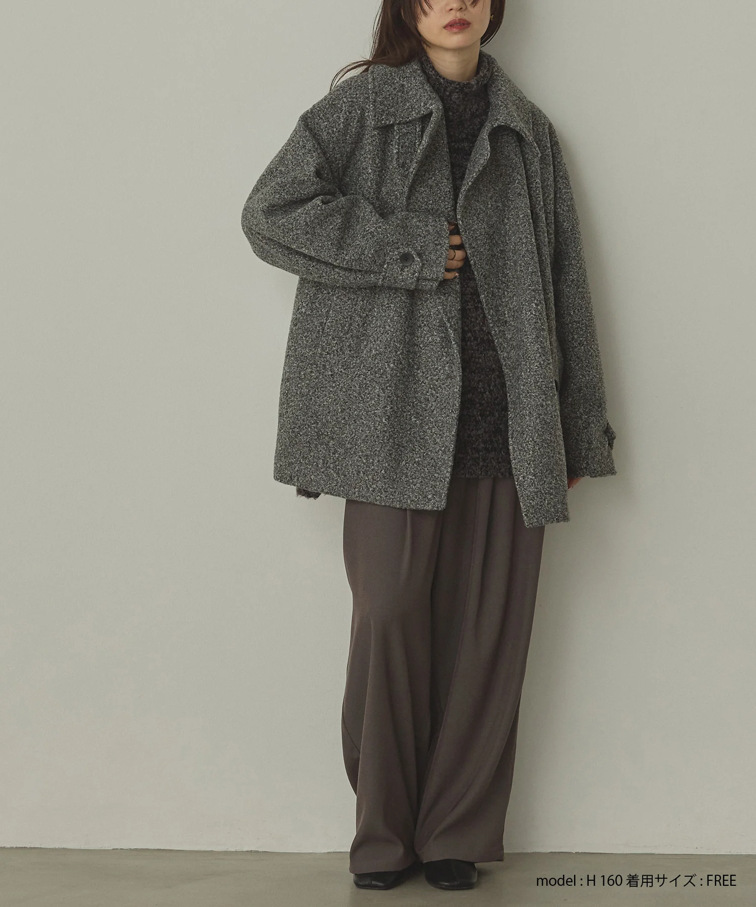 くるくるブークレ ミディアムコート