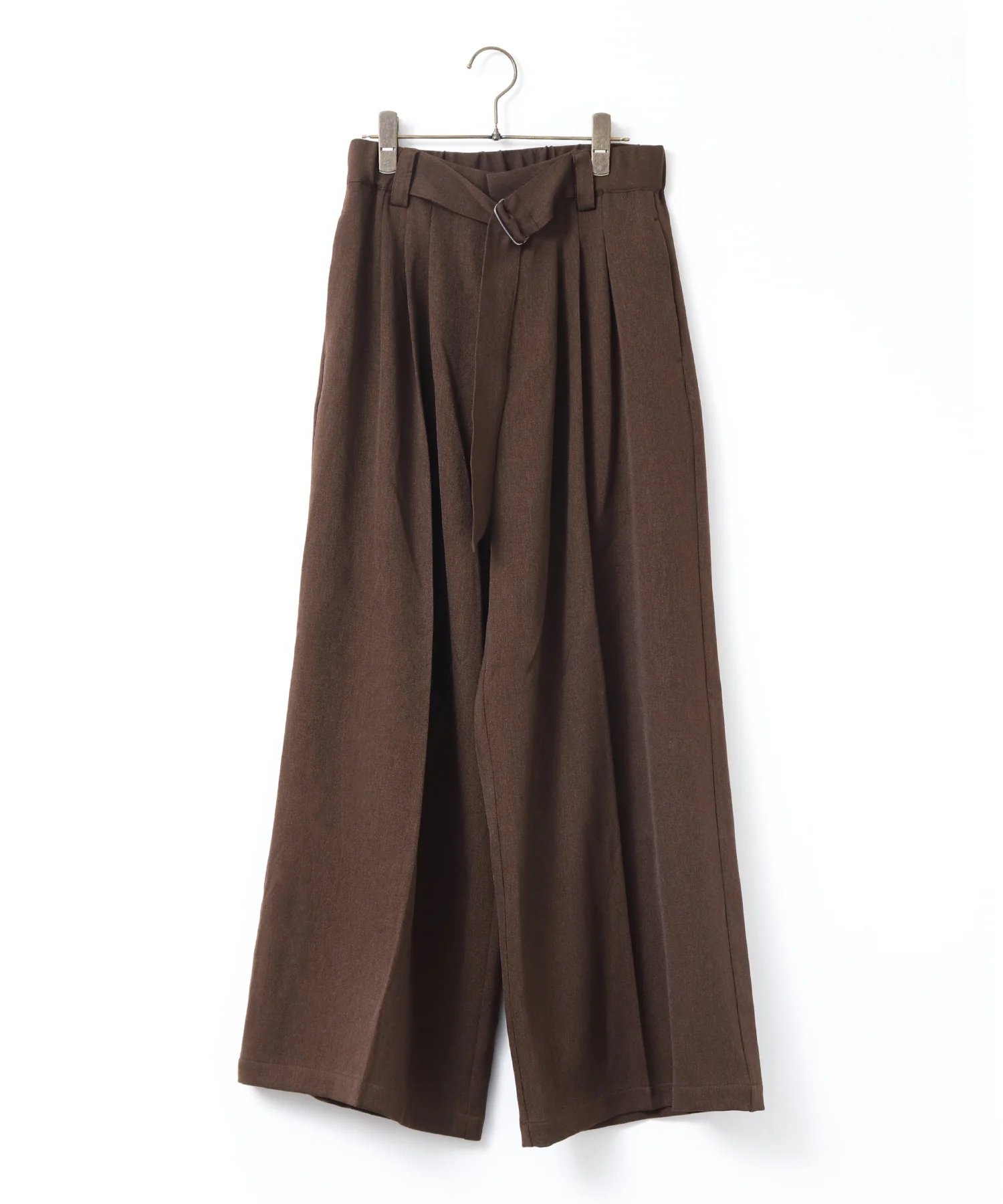 ツイルストライプ タックワイドパンツ
