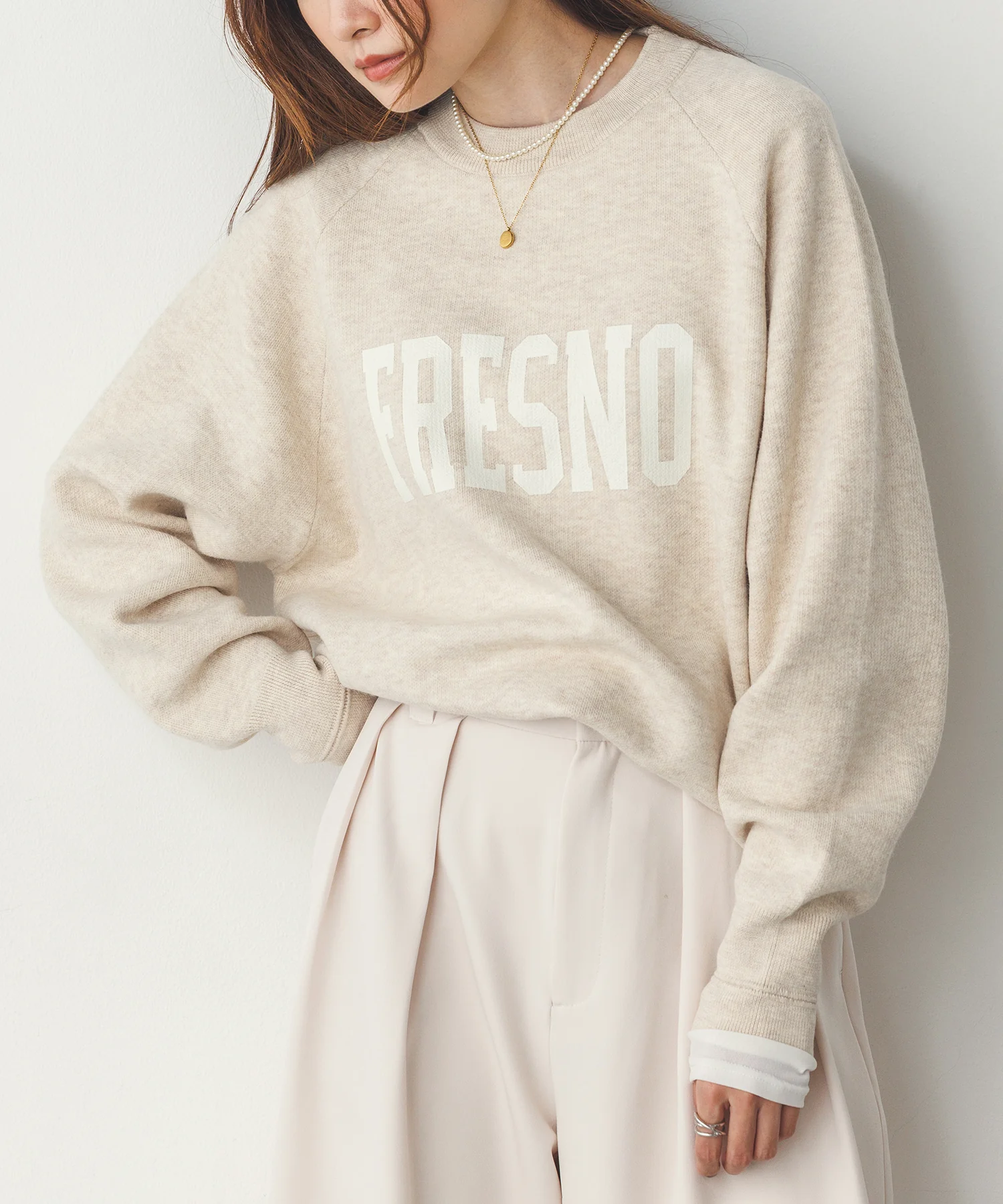 【WEB限定/別注】【新色追加】スウェットライクロゴニット