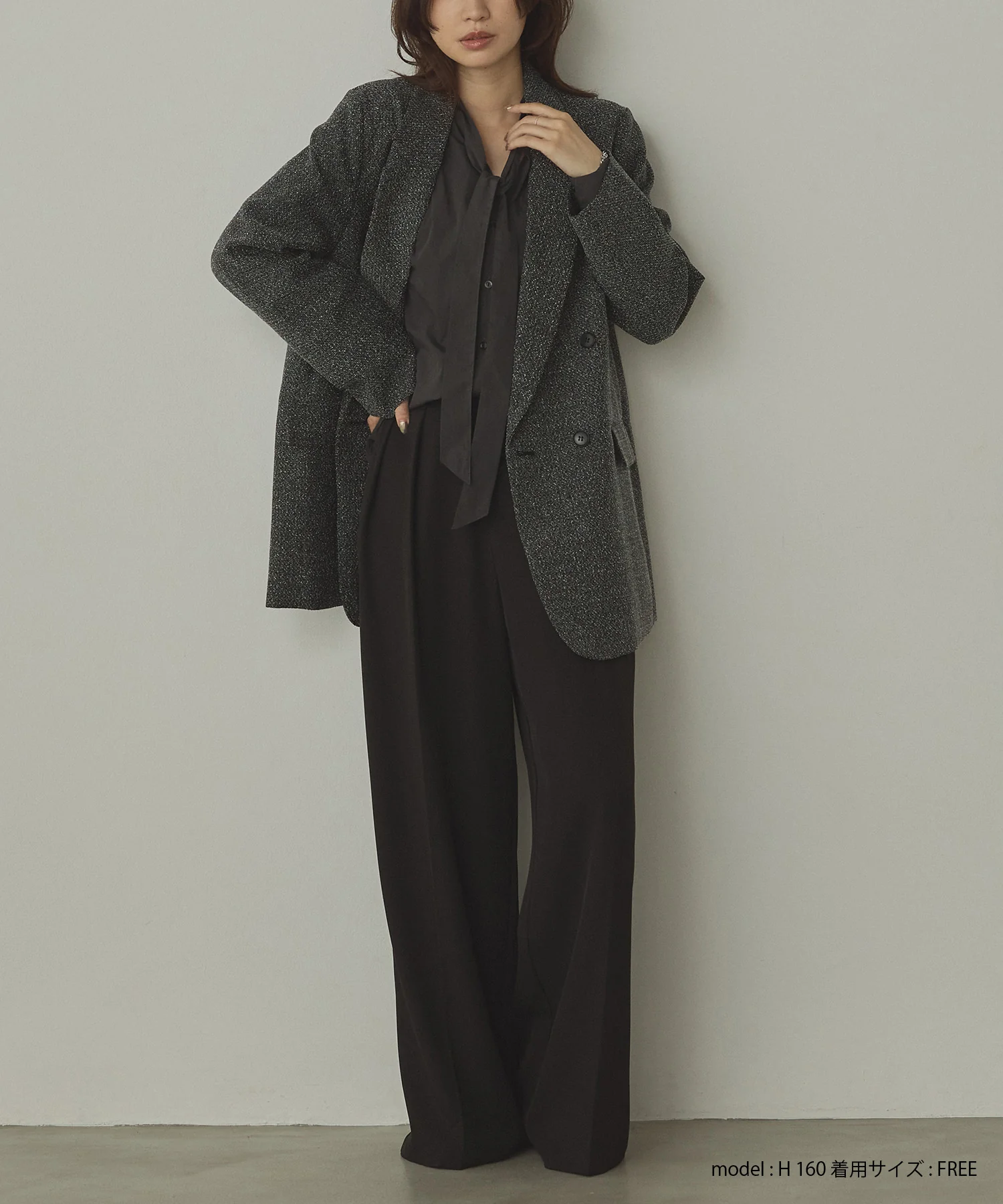 ポリツイル タックパンツ