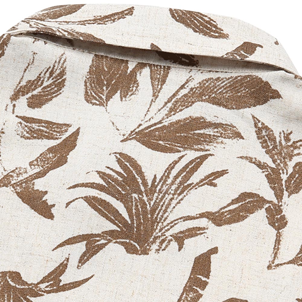 アメカジ綿麻プリントシャツ半袖 