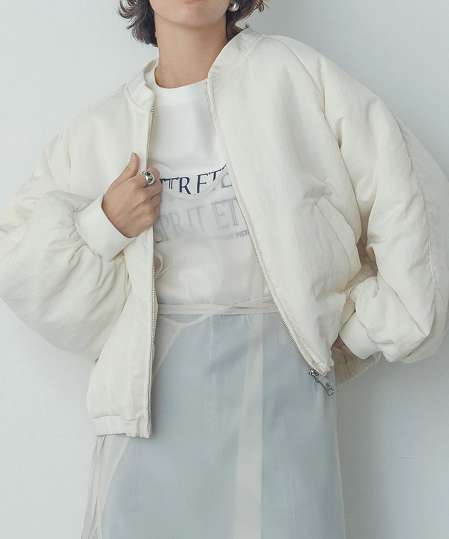 ナイロンツイル バルーンブルゾン