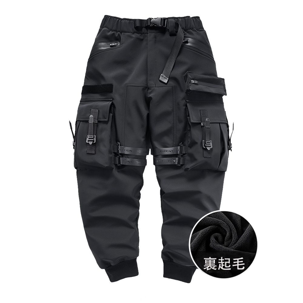裏起毛　機能性　裾絞りカーゴパンツ/サイクルパンツ