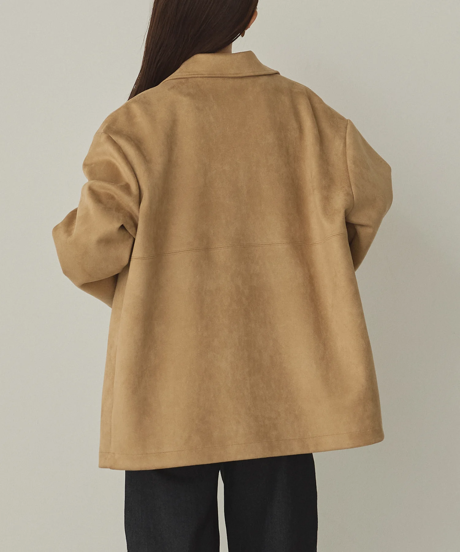 フェイクスウェード Wジップオーバーブルゾン