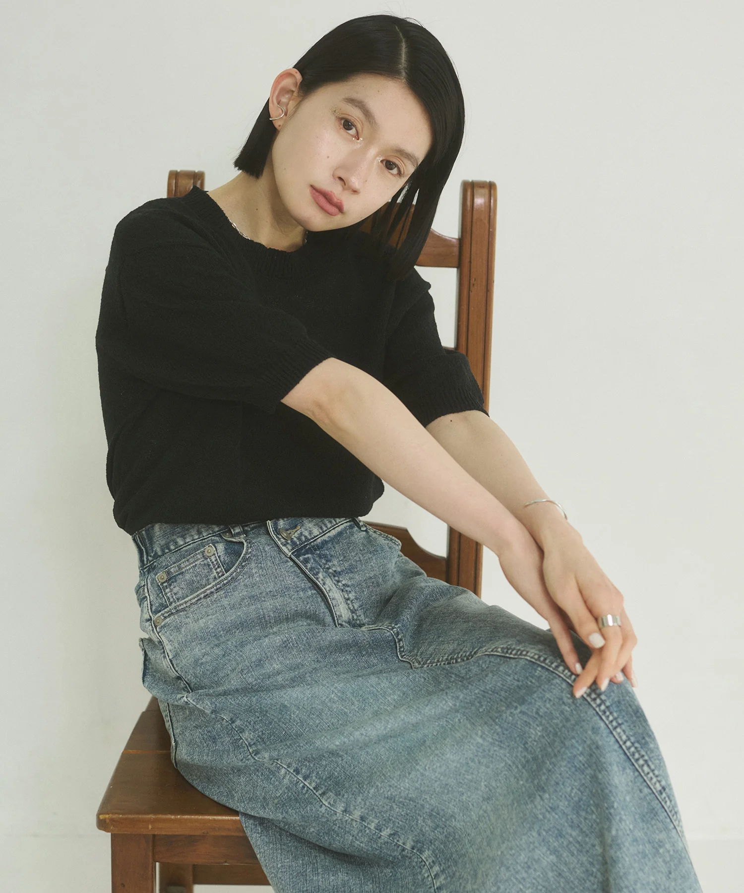 【別注】ハーフスリーブ サマーニット