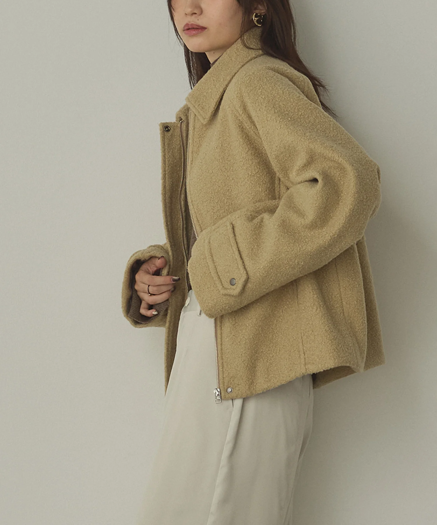 くるくるブークレ ショートブルゾン