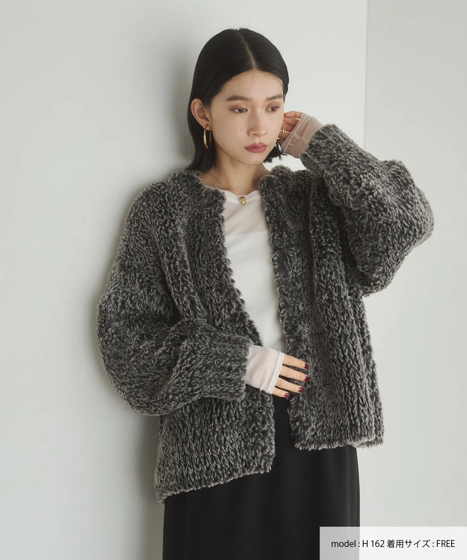 ファー ニットコート