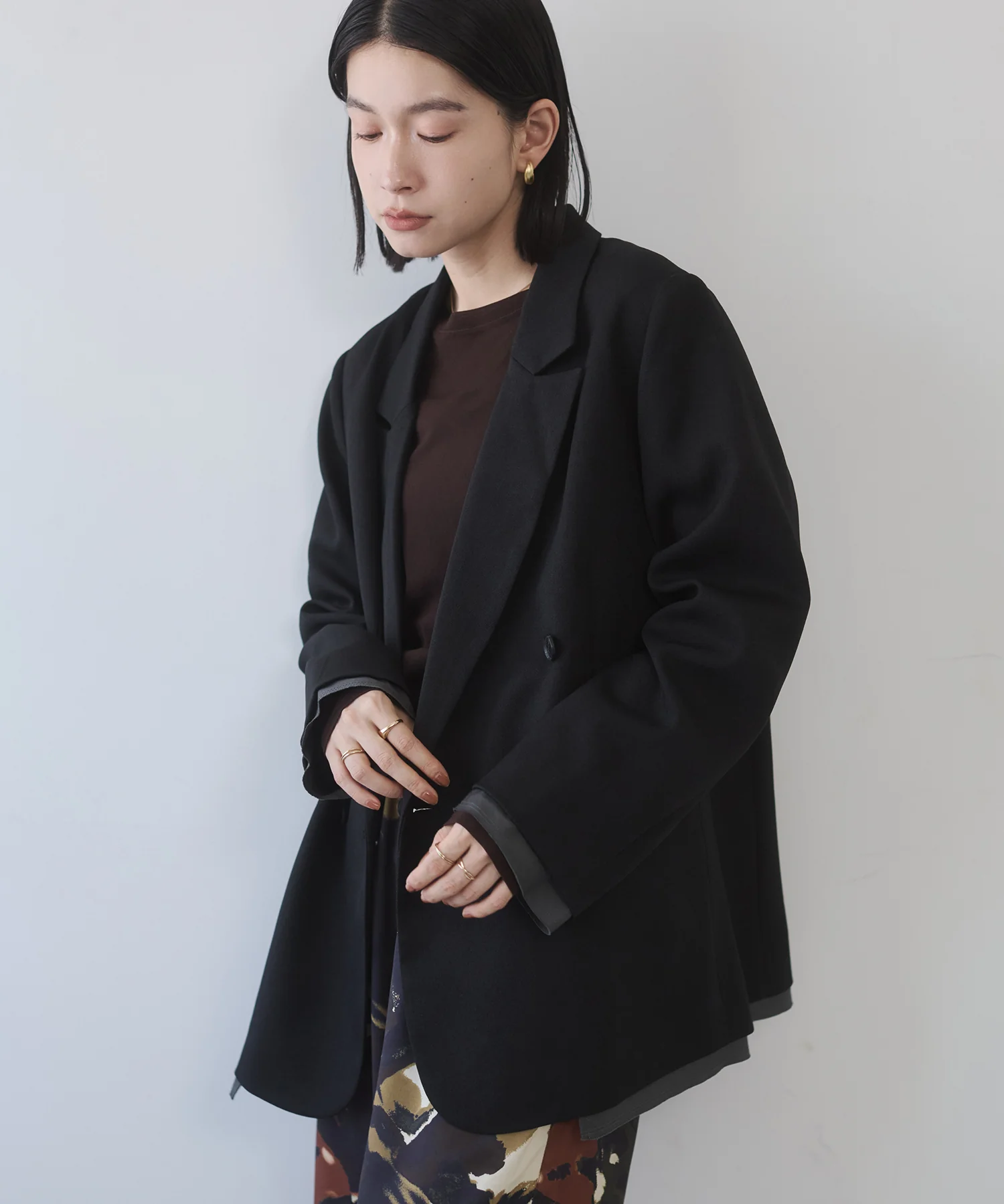 ストライプ ダブルジャケット