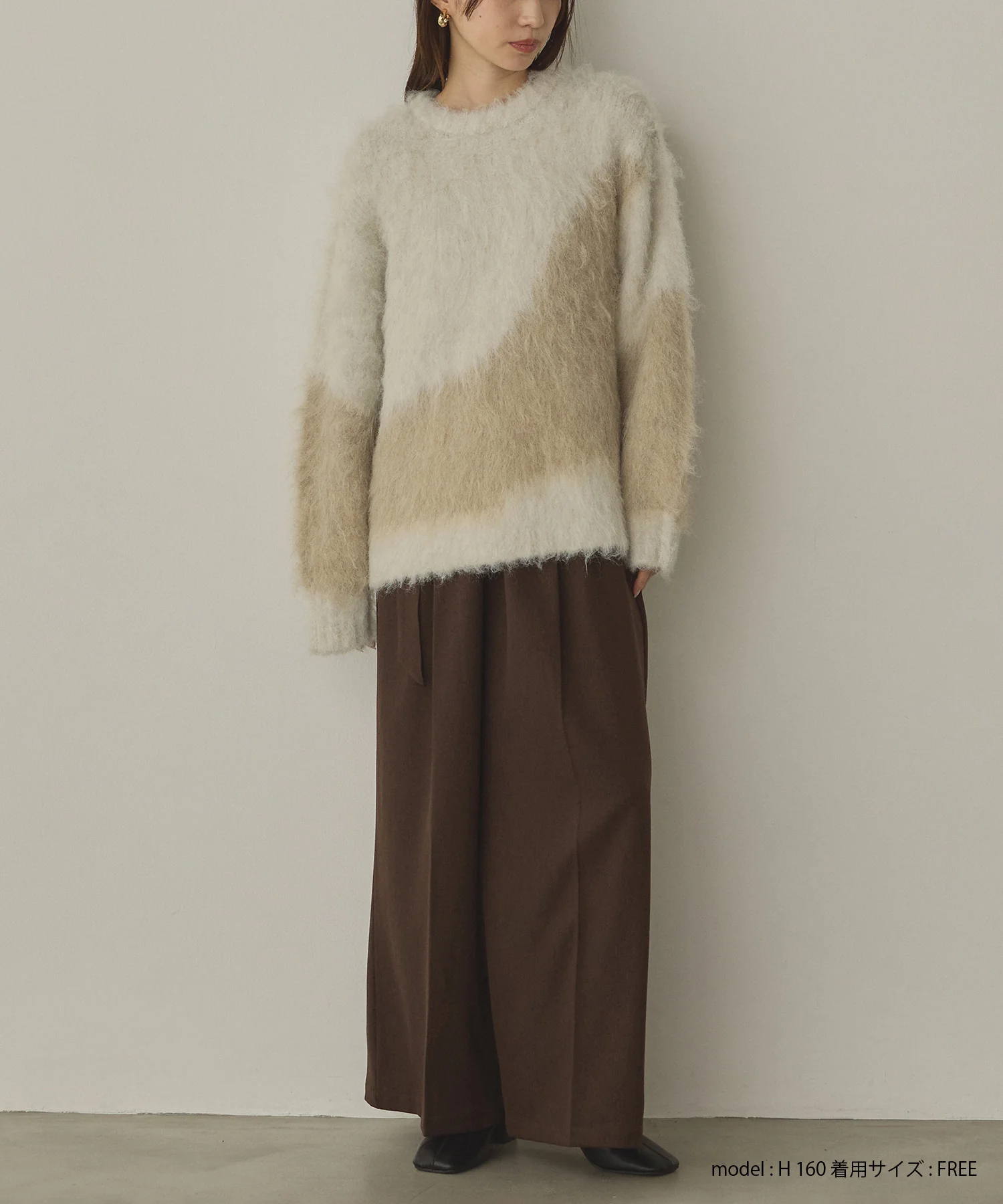 ツイルストライプ タックワイドパンツ