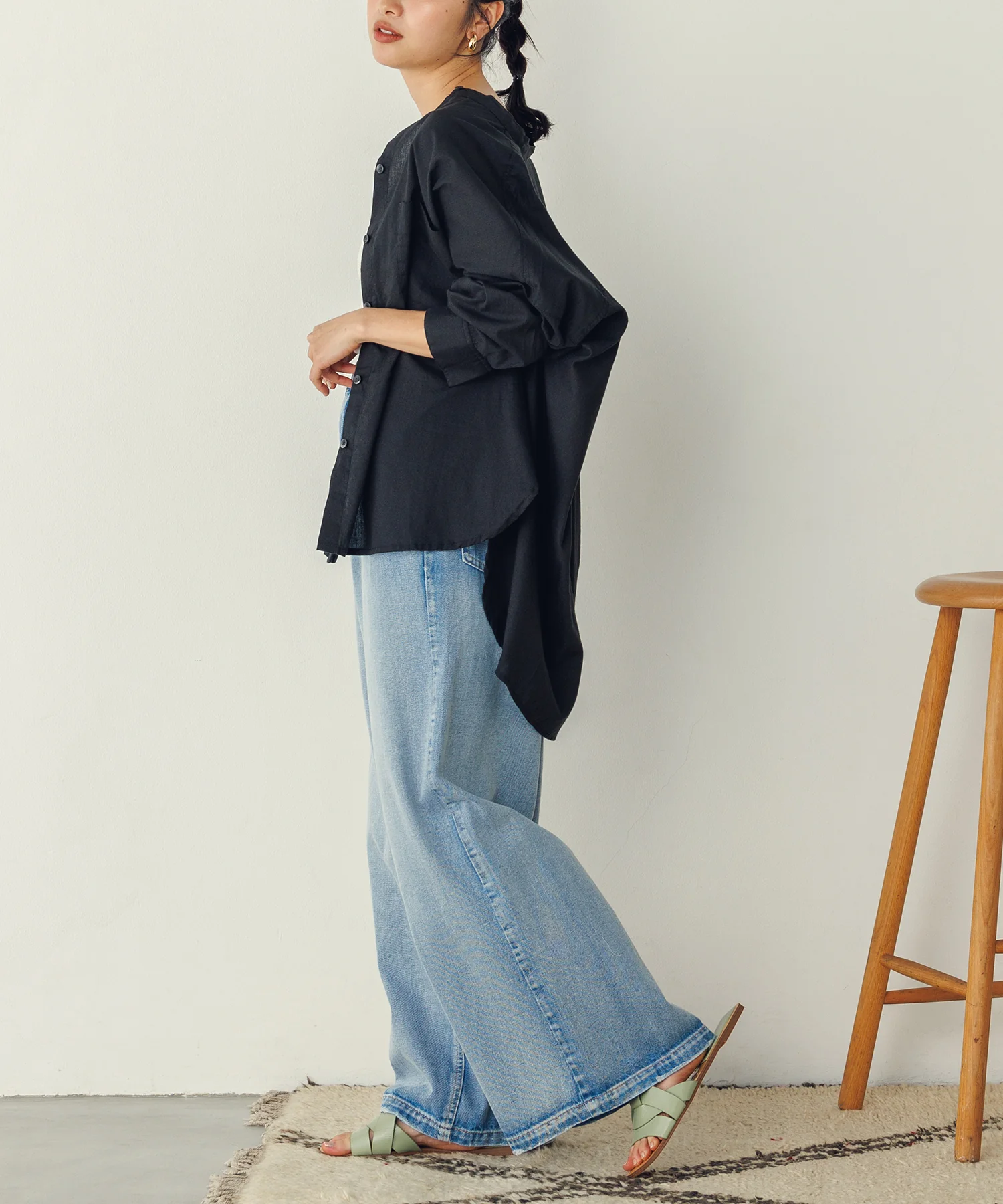 バンドカラーシャツ