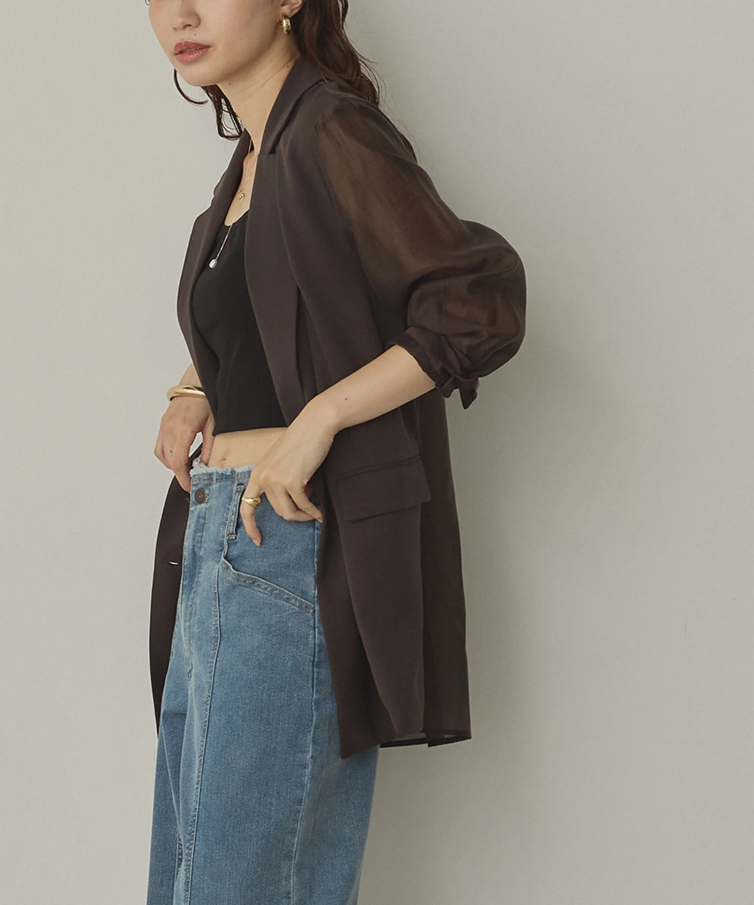 ポリツイル シアーテーラードジャケット