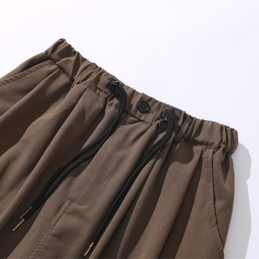 3色展開　ドレープ感テーパードウエストゴム 　カジュアルスラックス