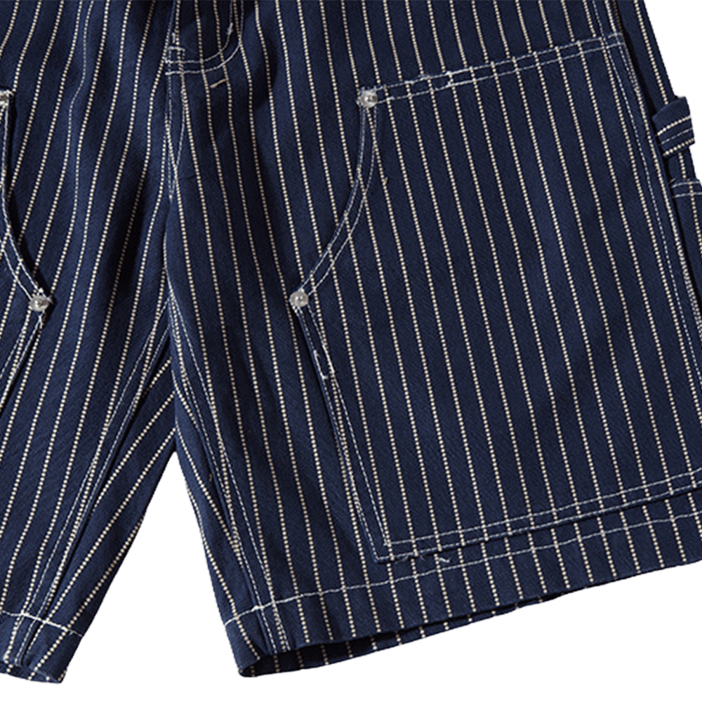 アメカジ　WABASHストライプカーゴショートパンツ