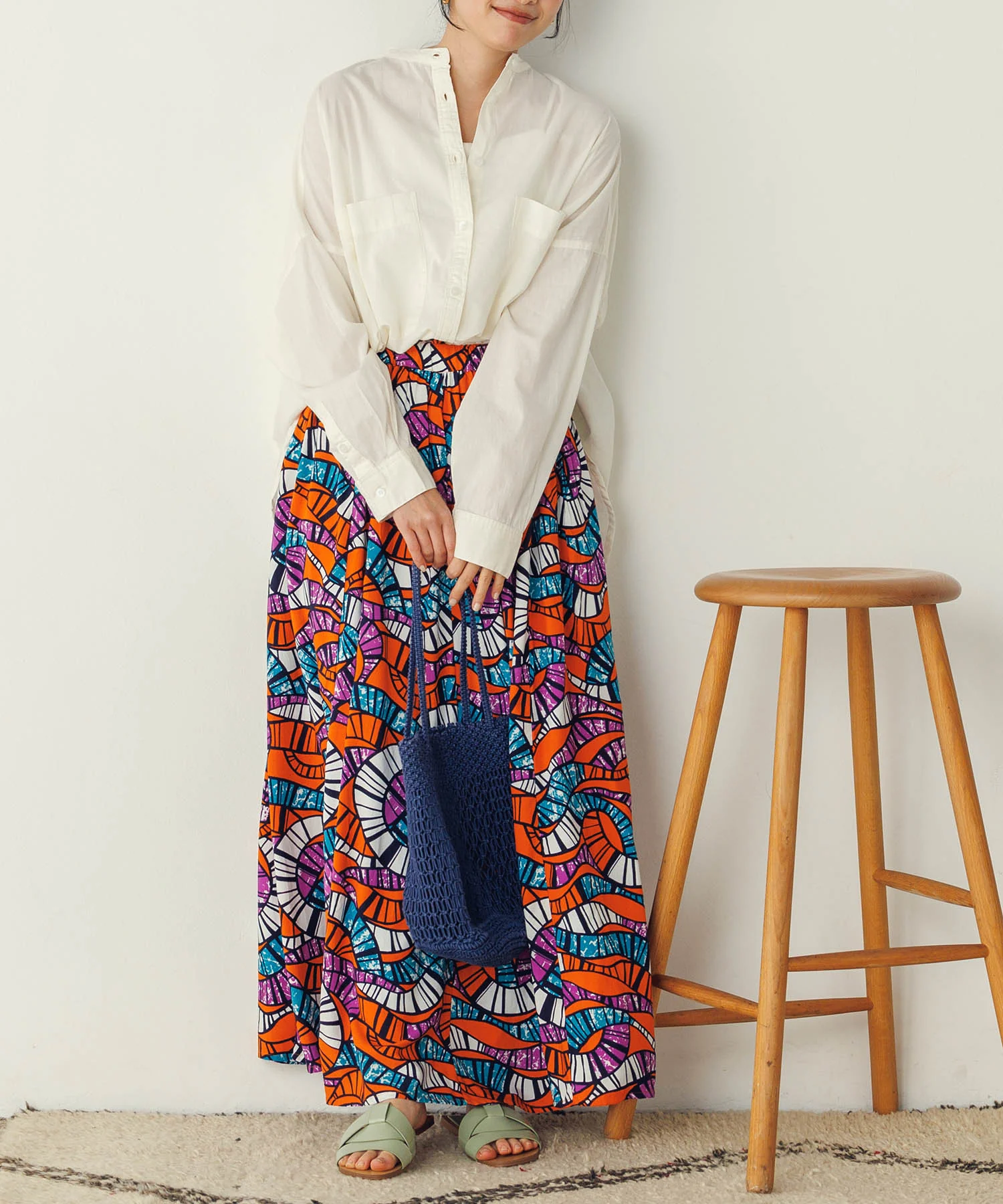 プリントフレアスカート