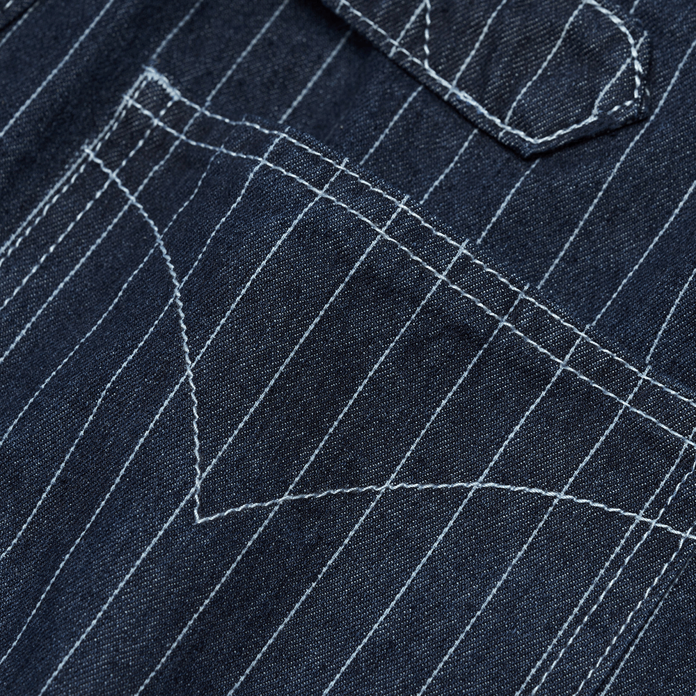 ストライプ柄サロペット　アメカジ