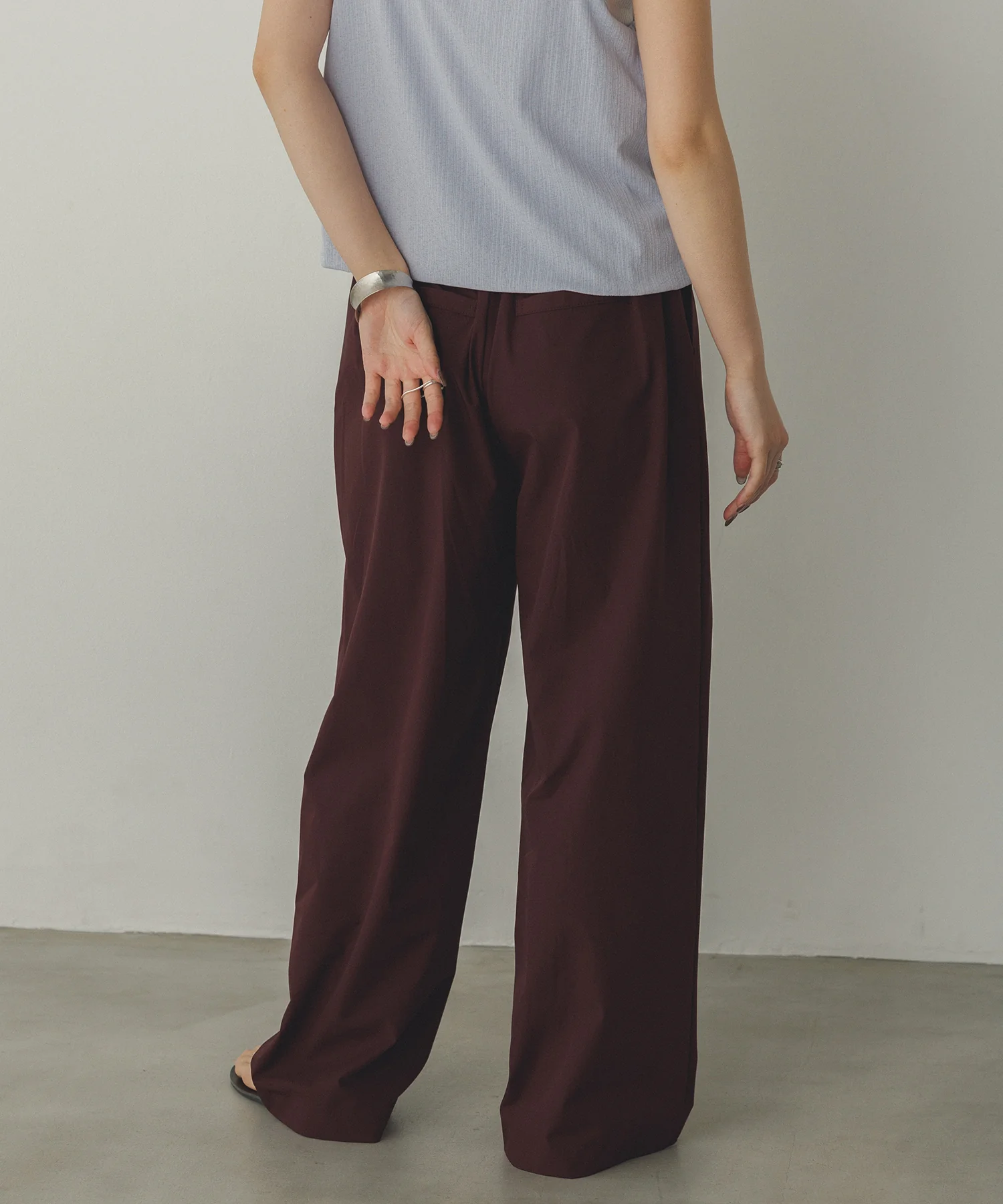 【接触冷感】ワイドストレートパンツ