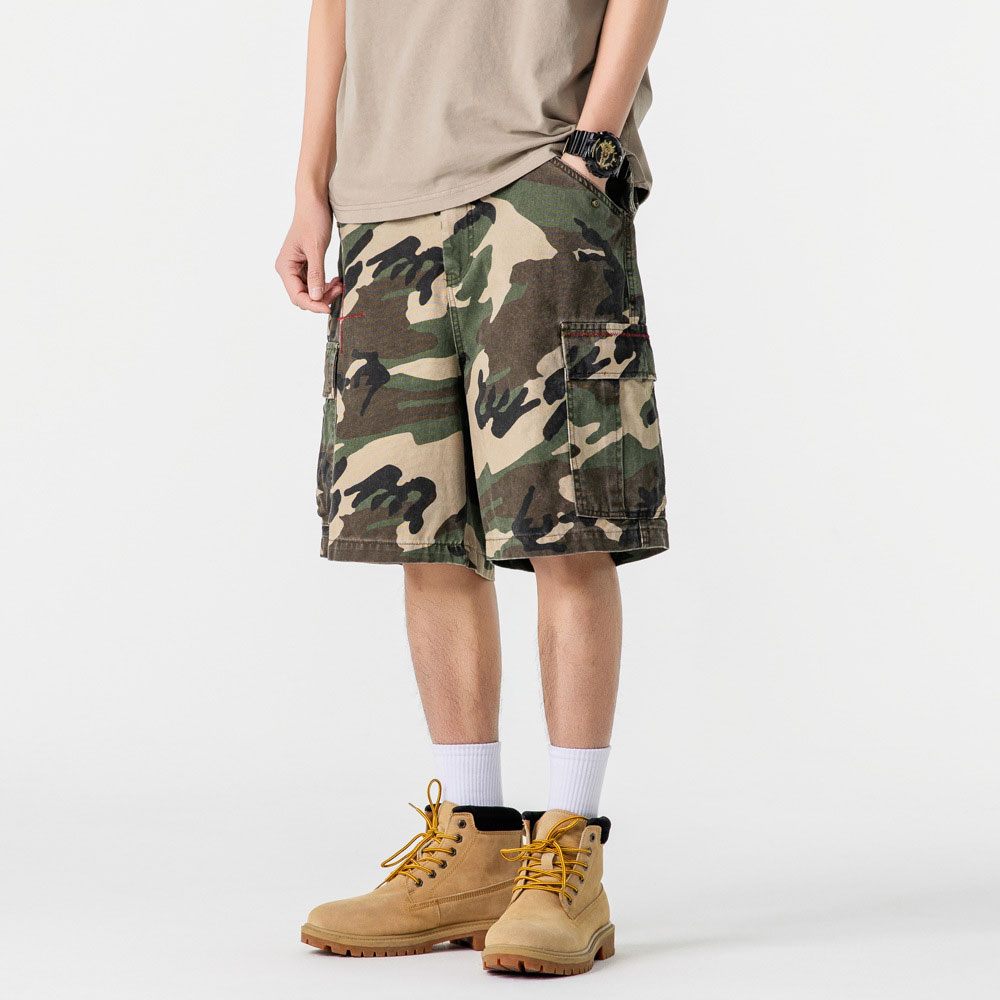 アメカジミリタリー風M81 BDU迷彩ショートワークパンツ