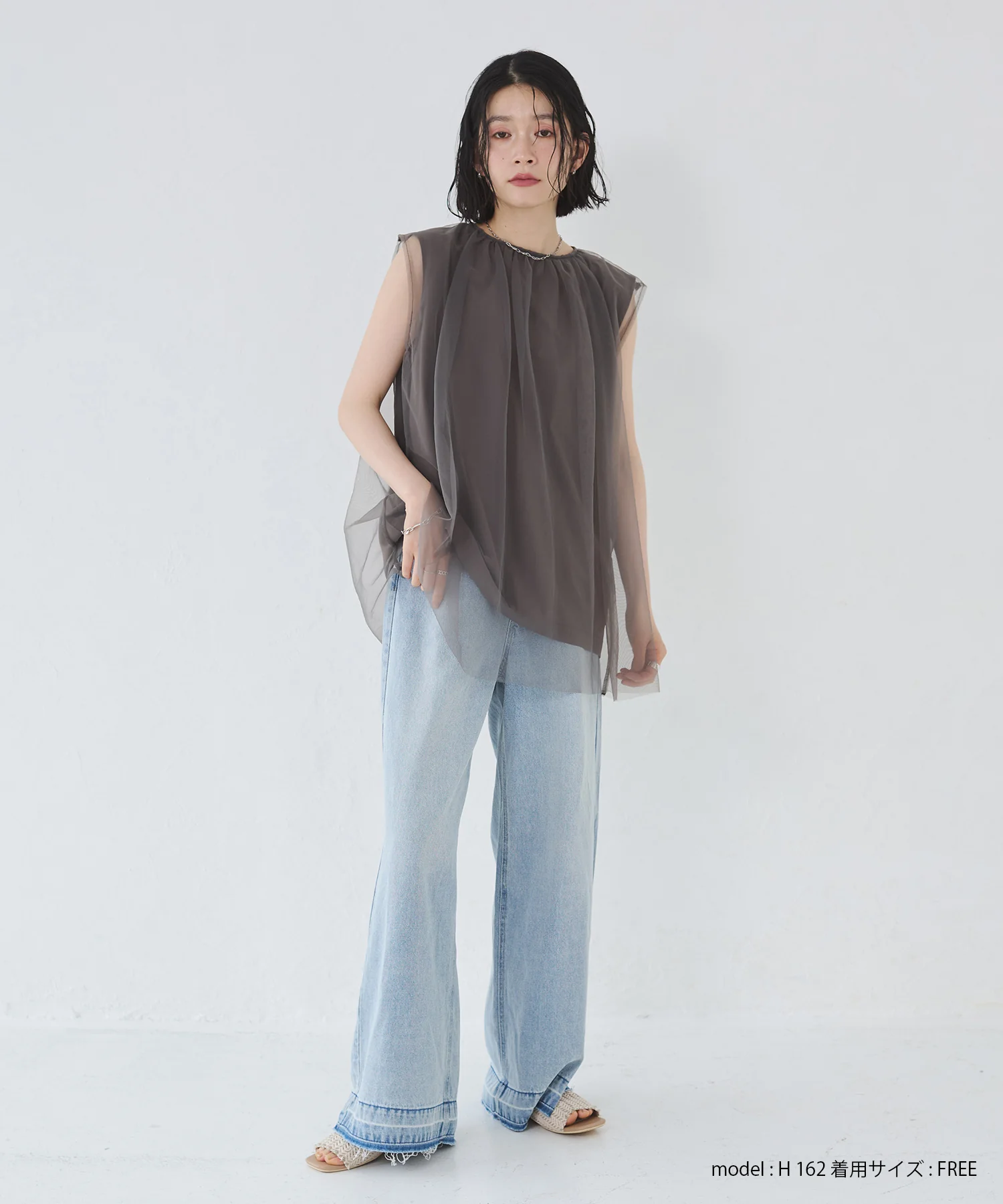 オーバーダイ デニムバギーパンツ