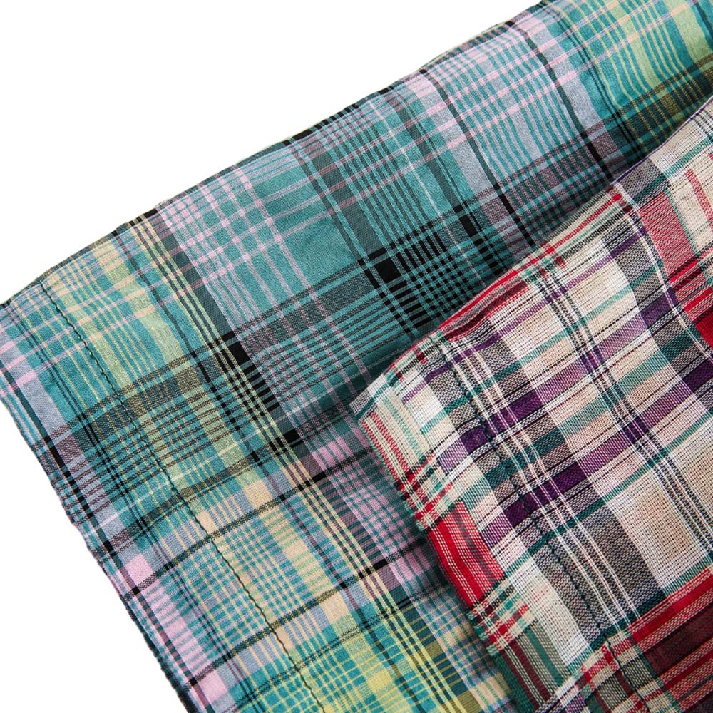 アメカジパッチワーク風シャツ半袖