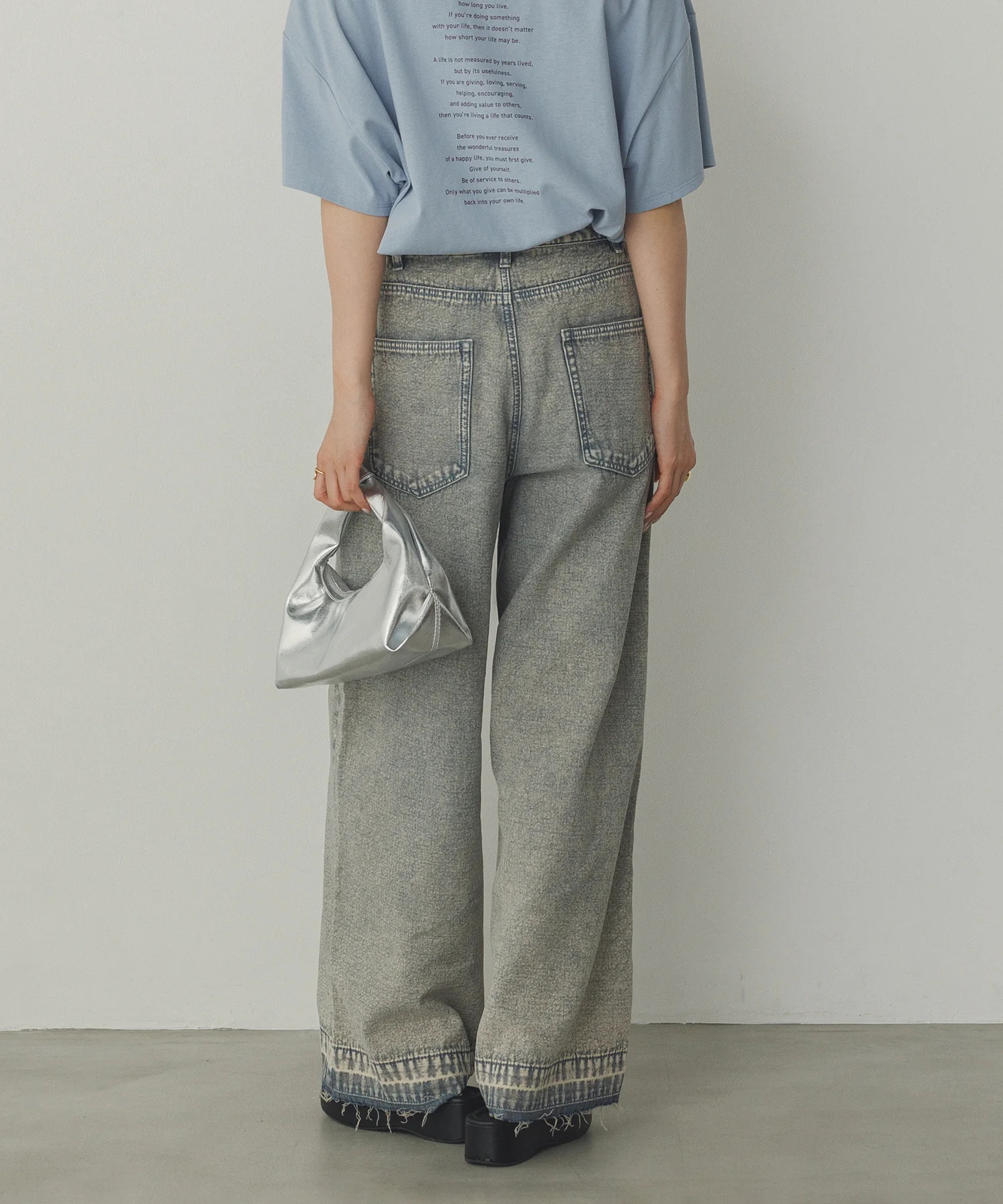 オーバーダイ デニムバギーパンツ