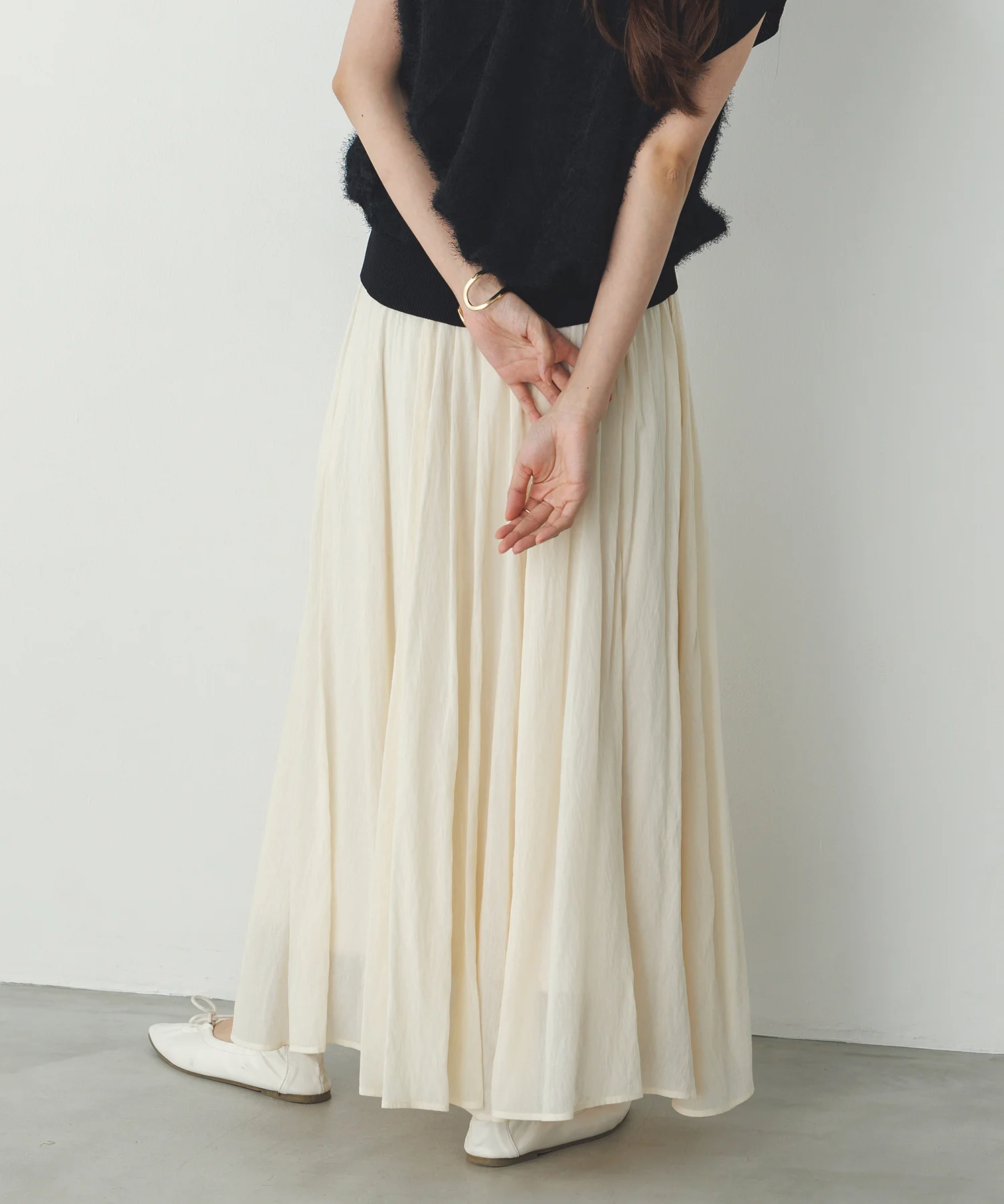 【新色追加】ハイツイストシアー マキシフレアスカート