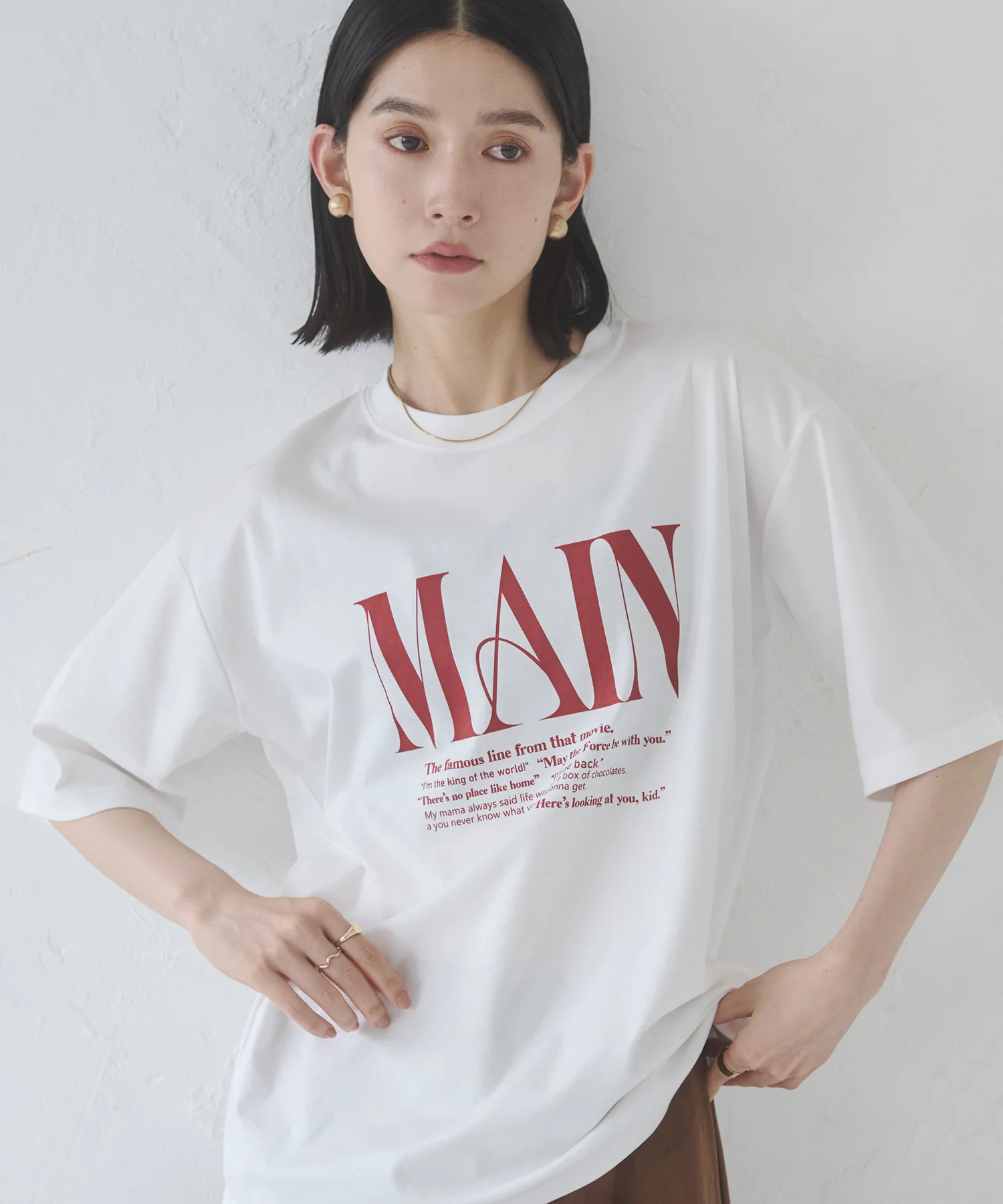 ロゴプリント 半袖T