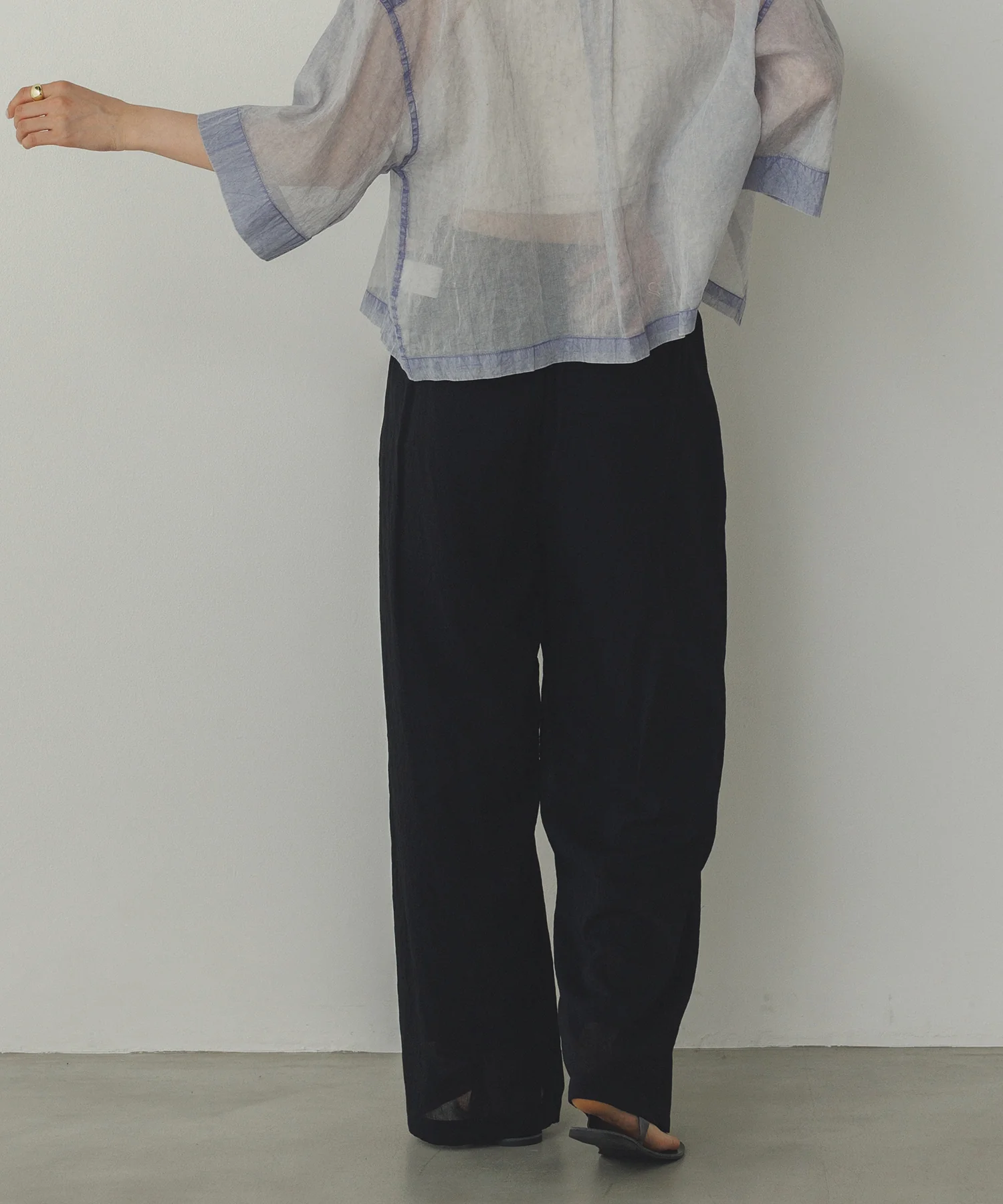 シアー ストレートパンツ