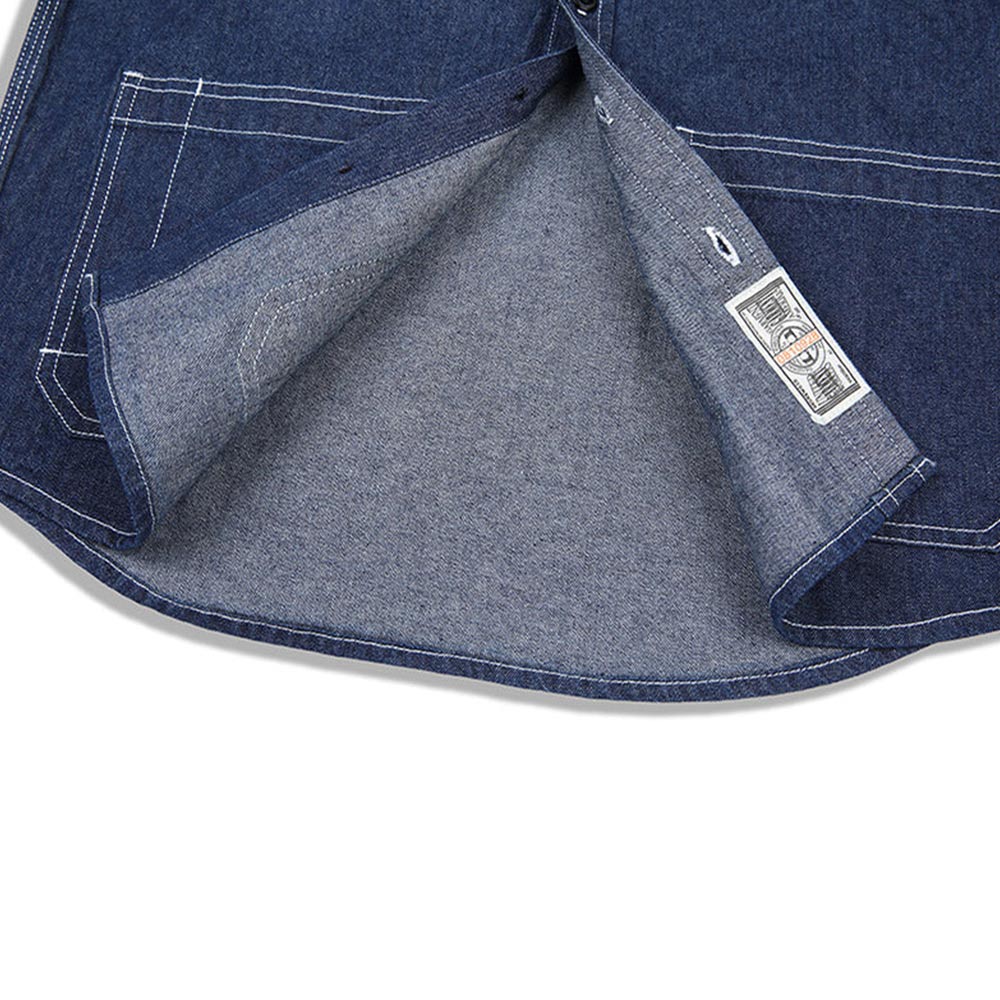 マルチポケット　ウエスタンストライプデニムシャツ