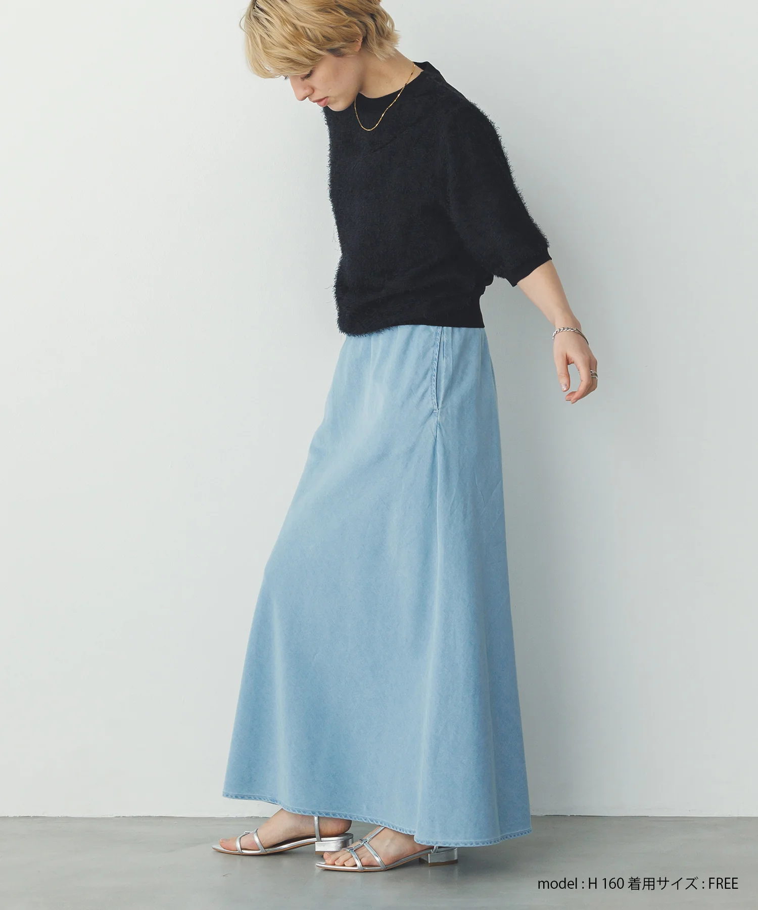 シアージャガード ハーフスリーブニット