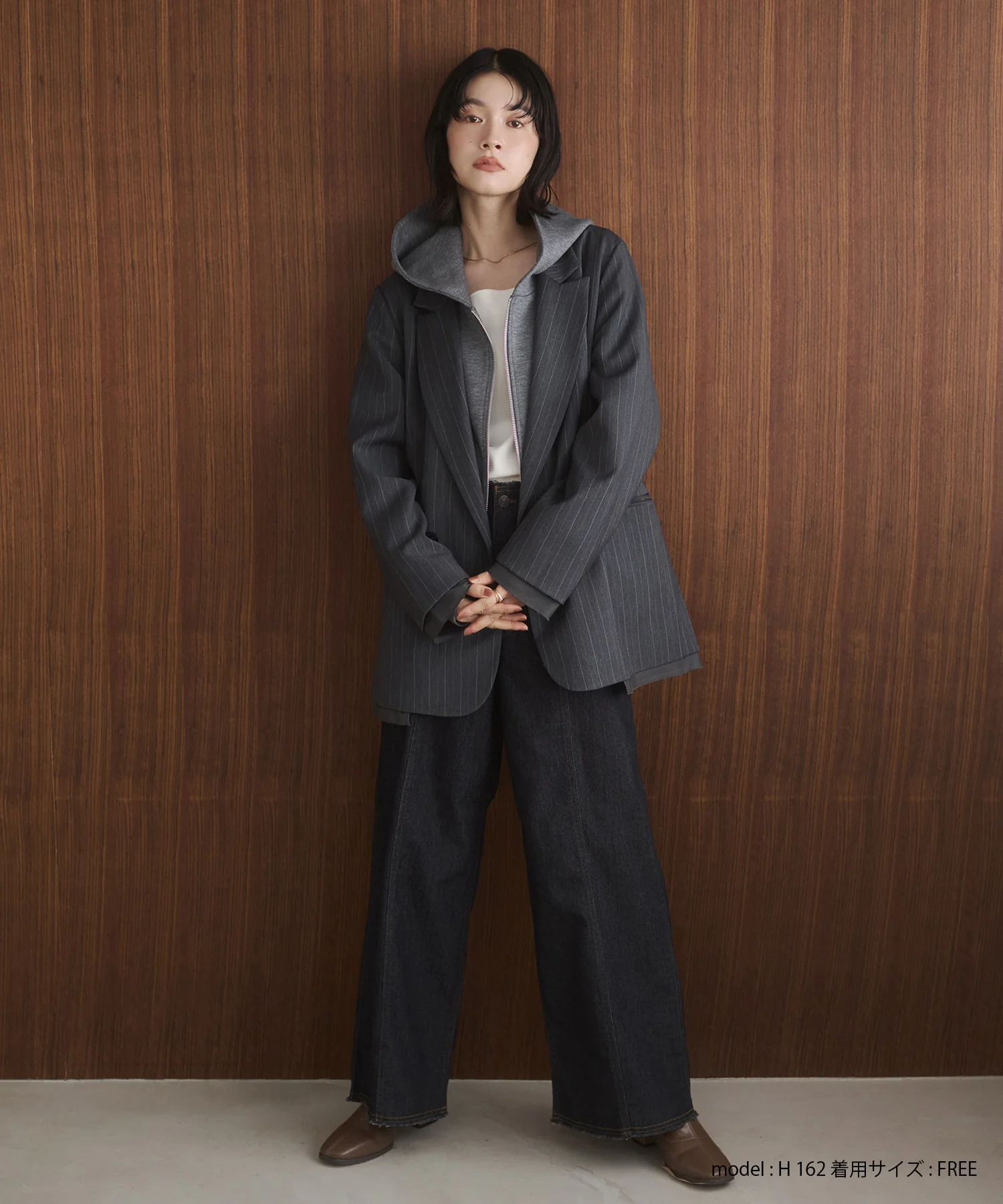 ストライプ ダブルジャケット