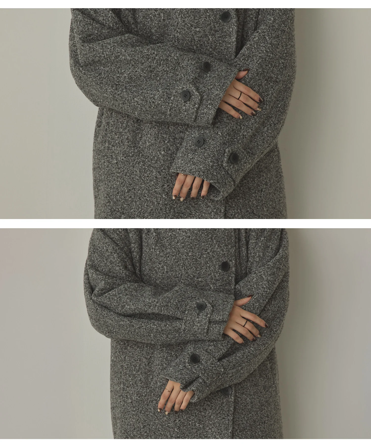 くるくるブークレ ミディアムコート