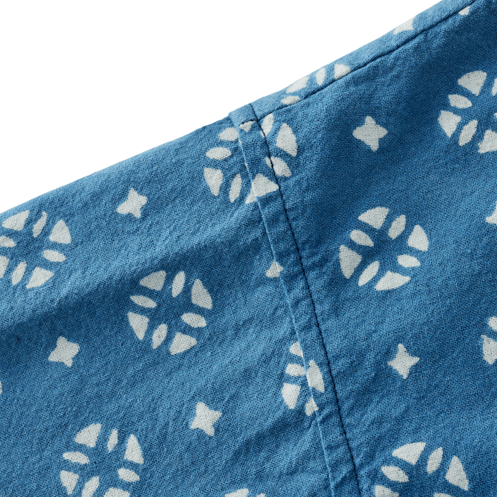 藍染めアメカジ オープンカラー半袖シャツ