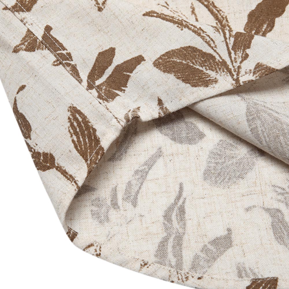 アメカジ綿麻プリントシャツ半袖 